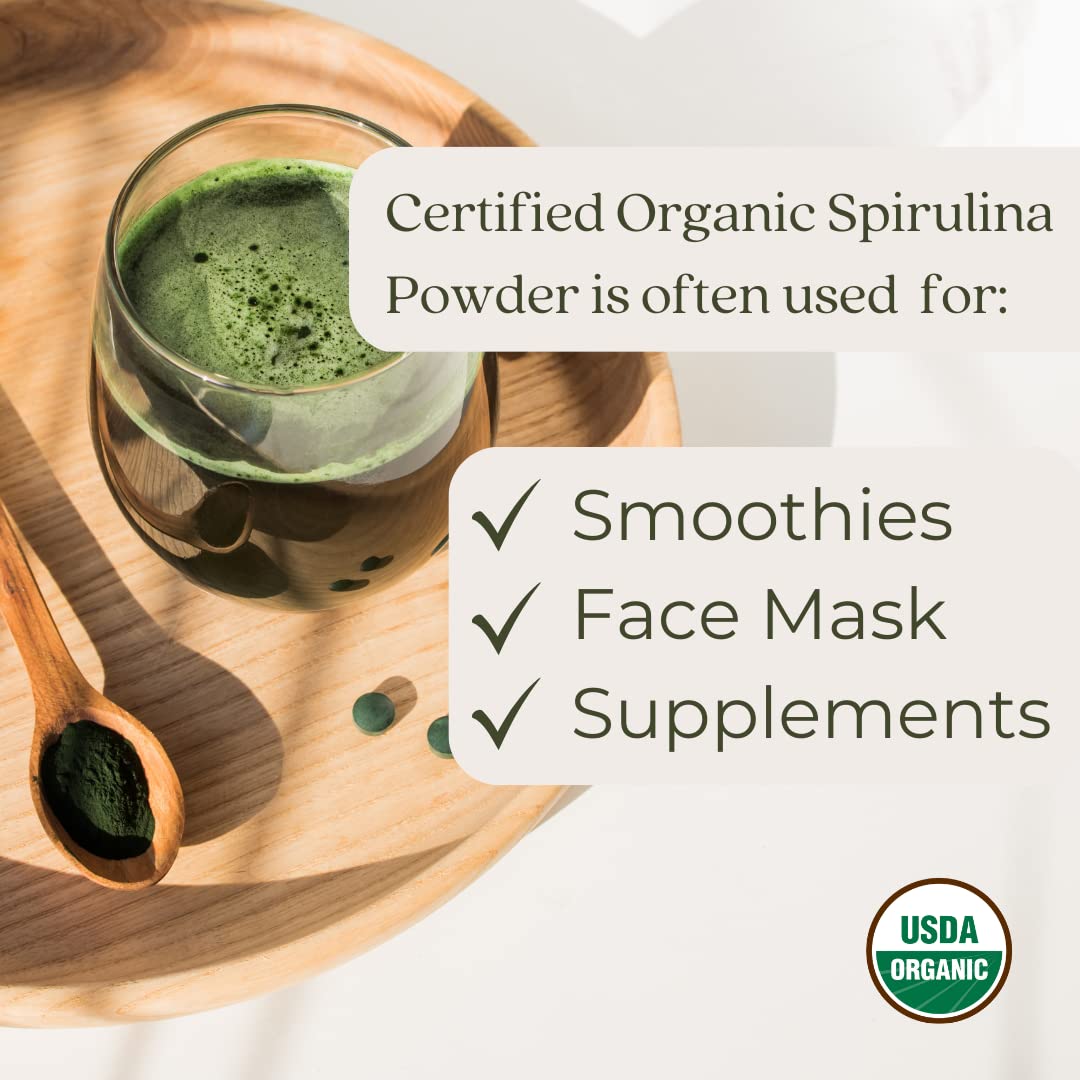 Organic Spirulina Powder by Starwest Botanicals - 4oz | Superfood Supplement for Smoothies, Detox & Immune Support | USDA Certified, Vegan & Gluten-Free
