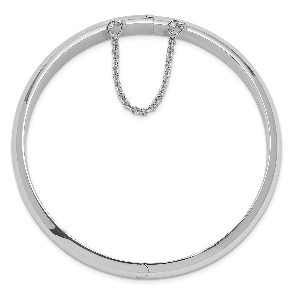 Roy Rose Jewelry Sterling Silver 9mm Fancy Hinged Bangle Bracelet 7.5'' - Elegant Women's Fashion Jewelry for Parties, Weddings & Special Occasions
