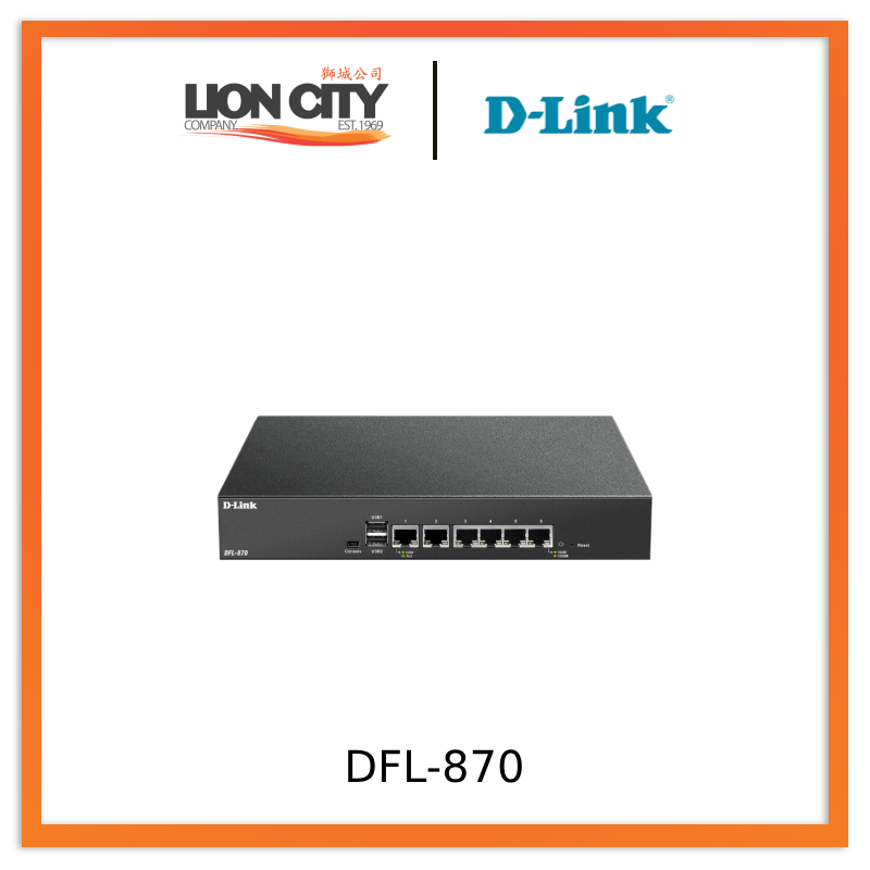 D-Link DFL-870 NetDefend UTM Firewall - Advanced Network Security Appliance for Small Businesses | Pre-Order Now | Ideal for Office Network Protection & Secure Remote Access