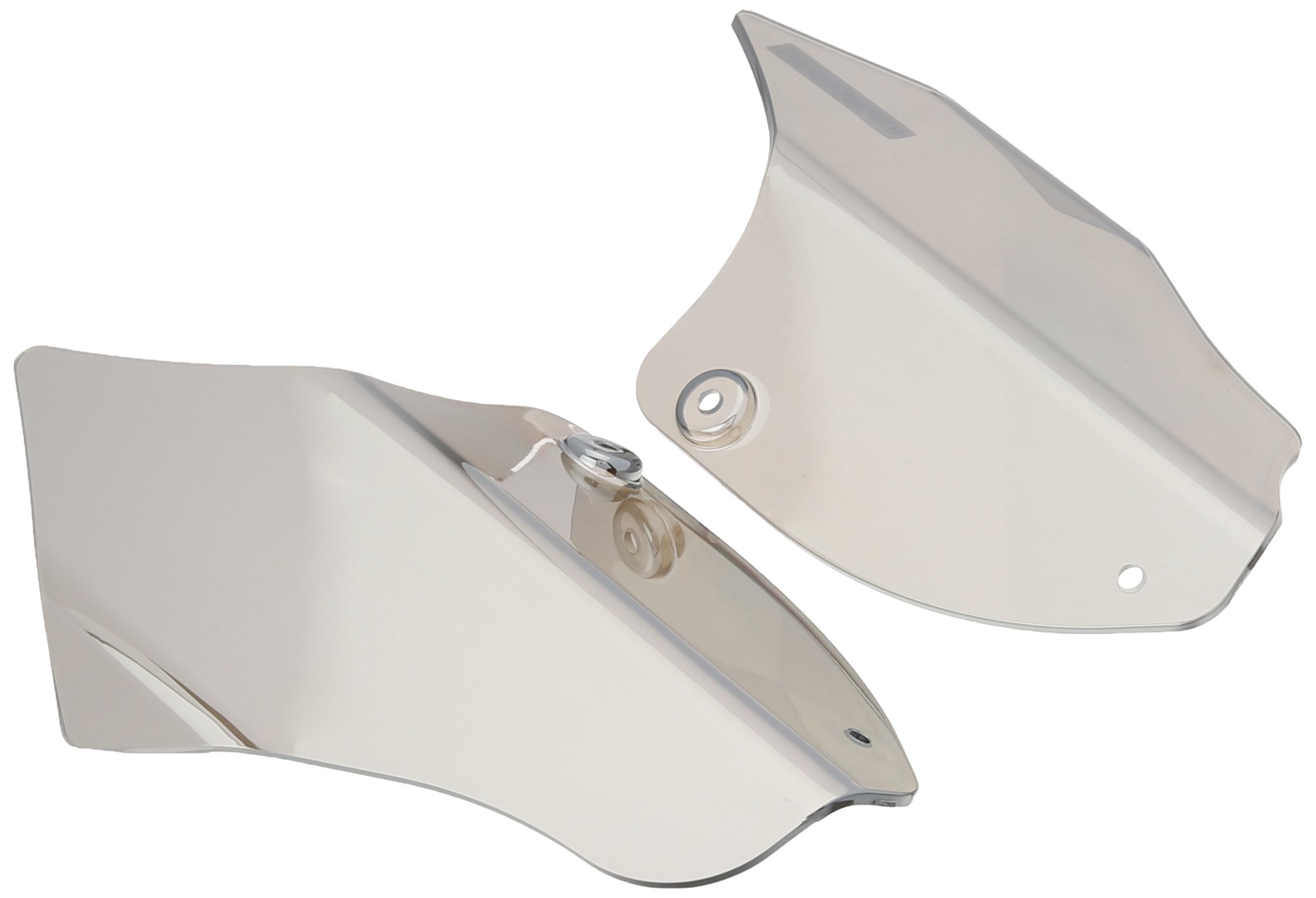 Kuryakyn 1186 Motorcycle Heat Deflector Saddle Shields for 2000-2017 Harley-Davidson Softail - Reflective Smoke (1 Pair) - Reduce Heat & Protect Legs on Long Rides