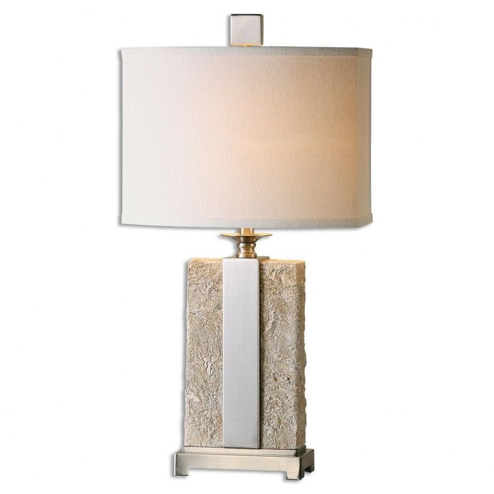 Uttermost Bonea - Modern 1-Light Table Lamp with Fabric Shade, Bedside & Living Room Lighting, Perfect for Nightstands, Desks, and Home Office Decor
