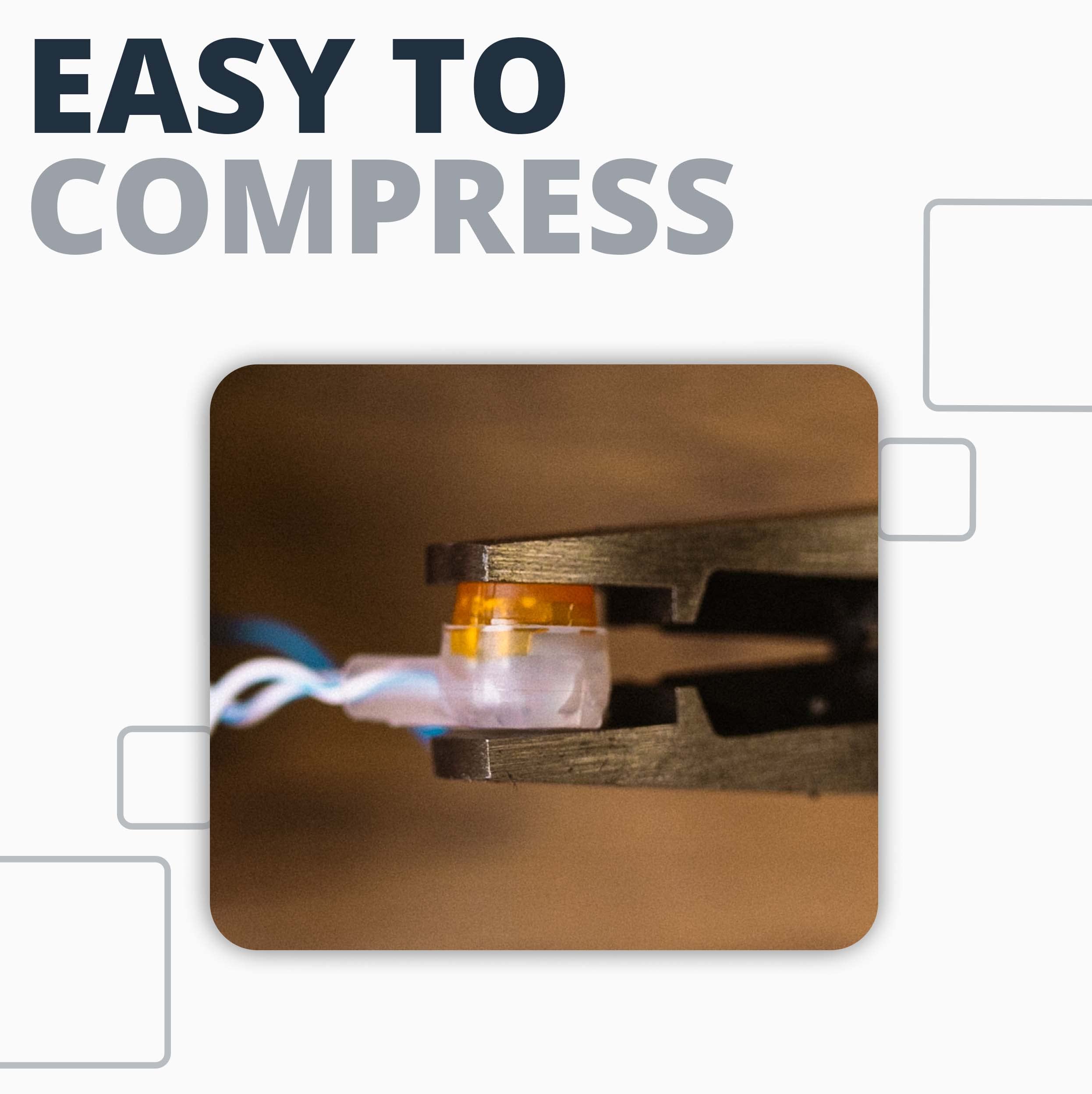 Corning UY2 1000Pk Presslok Connector - Solvent Resistant Splice Terminals for Electrical Wires, Automotive, Data, Oil & Telephone Applications (1000 Pack) - Ideal for Harsh Environments & Secure Wire Connections