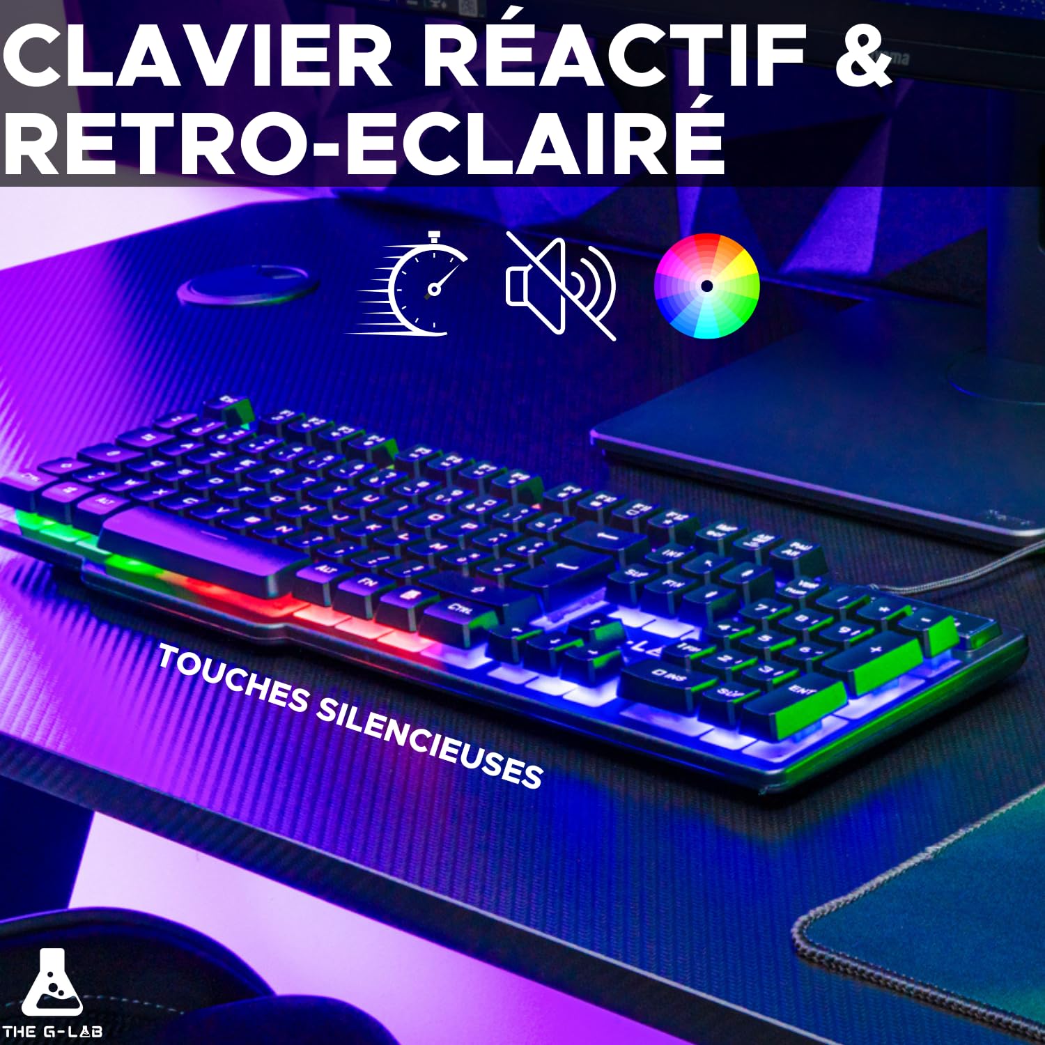 G-LAB 4-in-1 Gaming Combo Set - RGB Gaming Keyboard, 3200 DPI Gaming Mouse, RGB Gaming Headset & Anti-Slip Mouse Pad - Complete Gaming Setup (New Version) for PC, PS4, Xbox & Streaming Battlestations