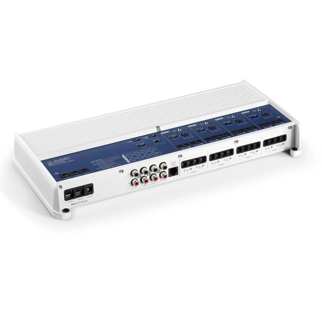 JL Audio M800/8v2 Marine Amplifier - 8 Channel Class D Power (100W x 8 @ 2 Ohm) for Boats, Yachts & Marine Audio Systems - Perfect for Marine Stereo Upgrades & Waterproof Audio Installations