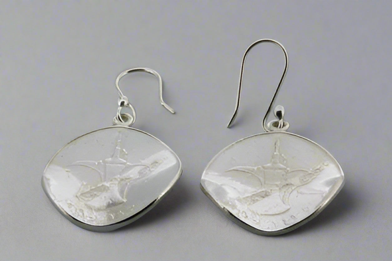 Genie Lantern Twisted Coin Earrings - Sterling Silver Jewelry for Women - Perfect for Boho, Festival & Everyday Wear