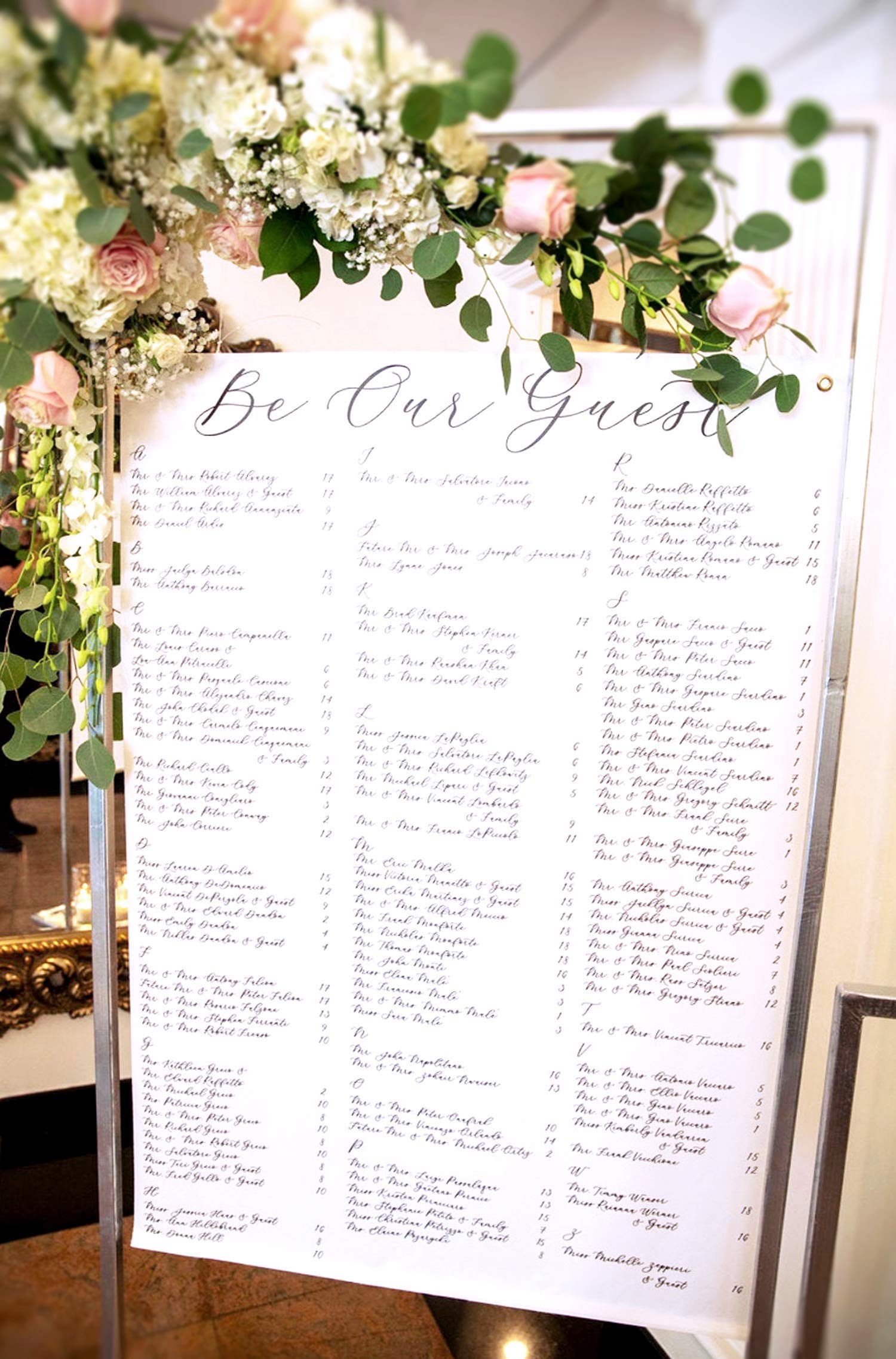 Elegant Wedding Seating Chart Fabric Banner - Romantic Acrylic Sign for Fairytale Weddings | Perfect for Reception Decor & Guest Direction