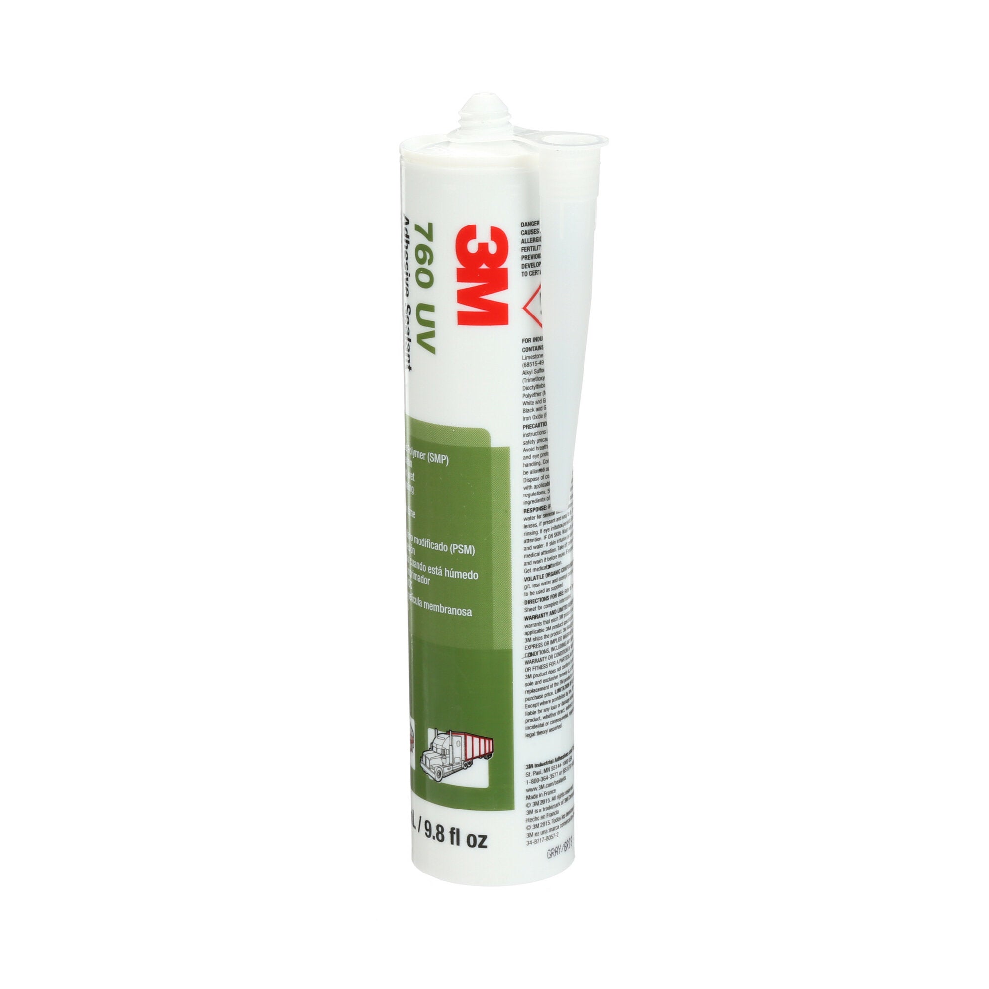 3M Adhesive Sealant 760 UV Gray - 290 mL Cartridge for Automotive, Marine & Industrial Waterproofing & Bonding