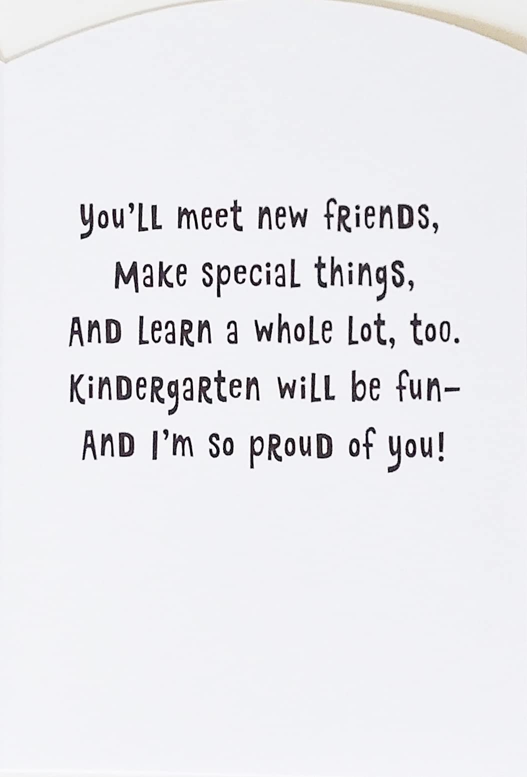 Kindergarten Greeting Card - Cute Back to School Card for Kids | First Day of School, Teacher Gift, Classroom Celebration