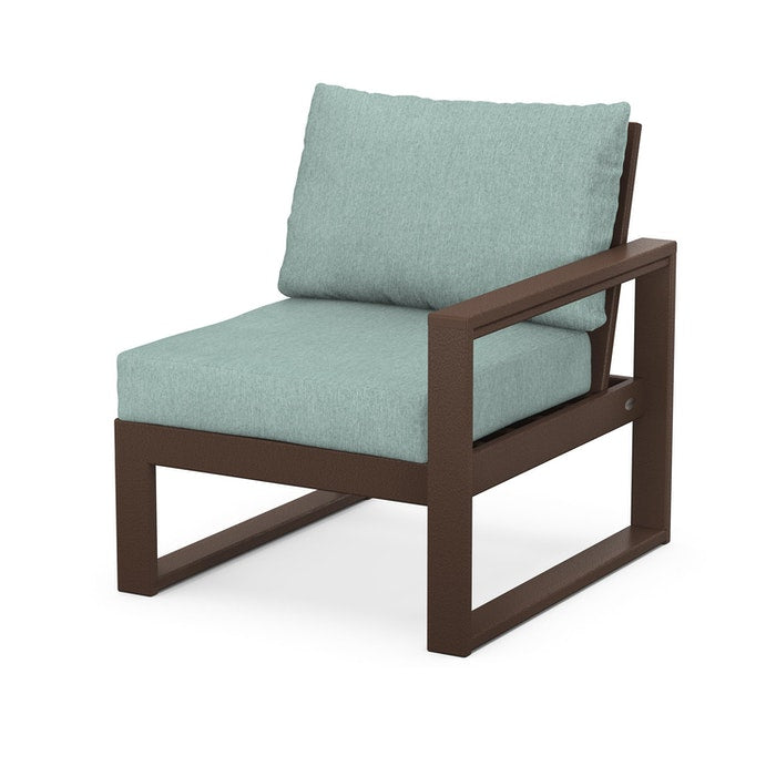 POLYWOOD EDGE Modular Right Arm Chair - Outdoor Patio Furniture, Durable & Weather-Resistant - Perfect for Backyard, Poolside, and Garden Relaxation