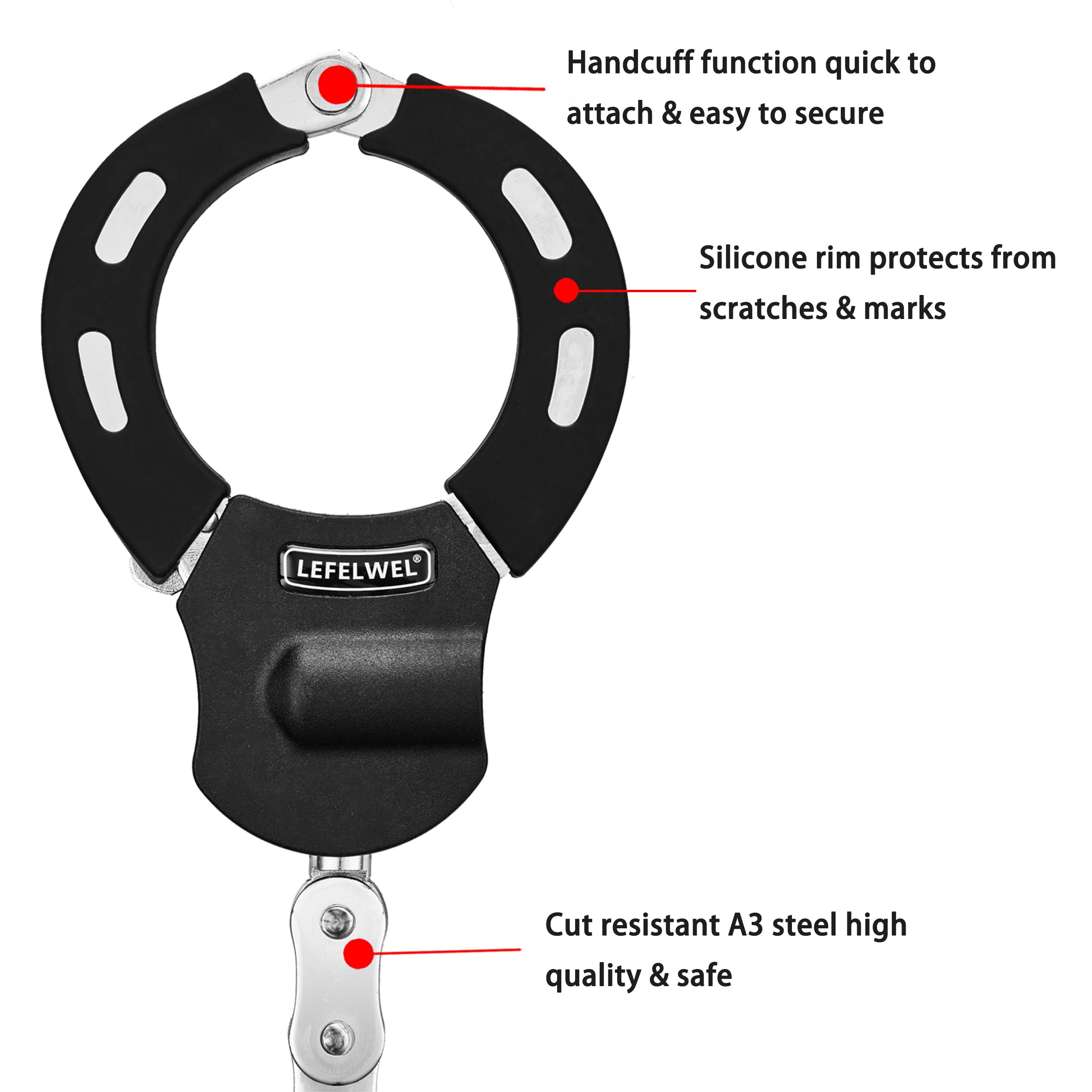 Heavy Duty Scooter Lock & Bike Chain Lock - Anti-Theft Security Cable for Electric Scooters (Segway, Ninebot, Xiaomi, Razor) & Bicycles | Perfect for Urban Commuting, Campus Security & Outdoor Adventures