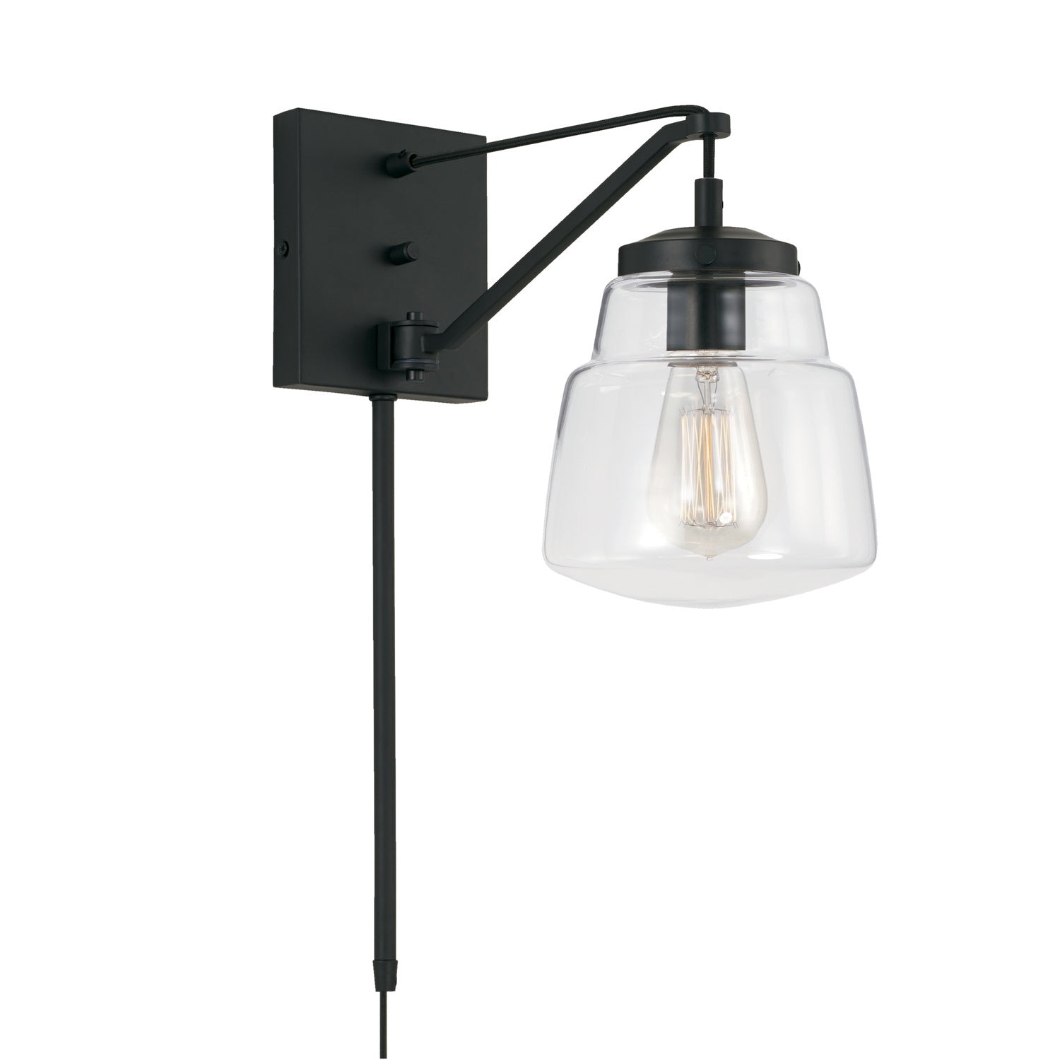 Capital Lighting One Light Wall Sconce - Modern Brushed Nickel Finish for Bedroom, Hallway & Living Room Decor