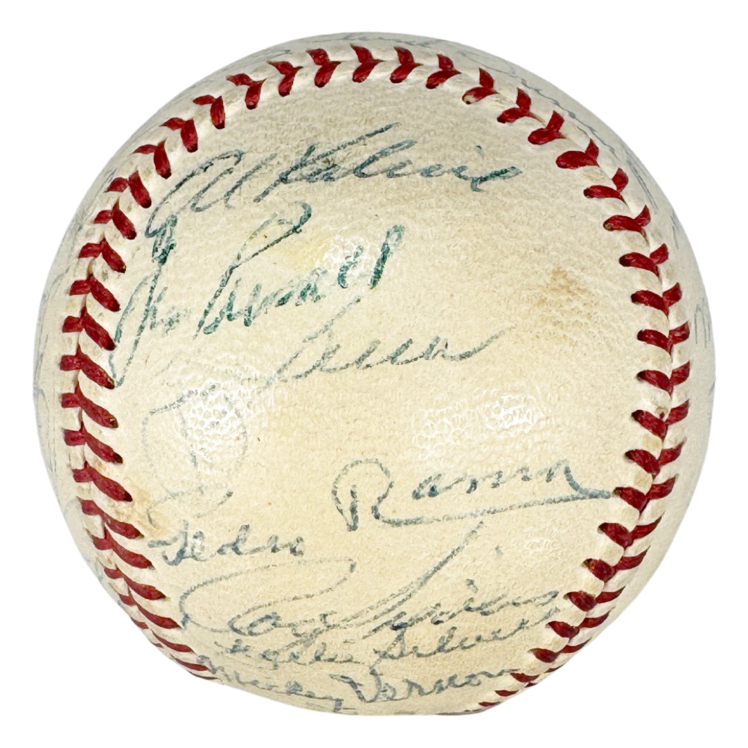 1956 American League All Stars Team Signed Rawlings Official Major League Baseball - JSA Certified Authentic - Perfect for Baseball Memorabilia Collectors & Sports Fans Display