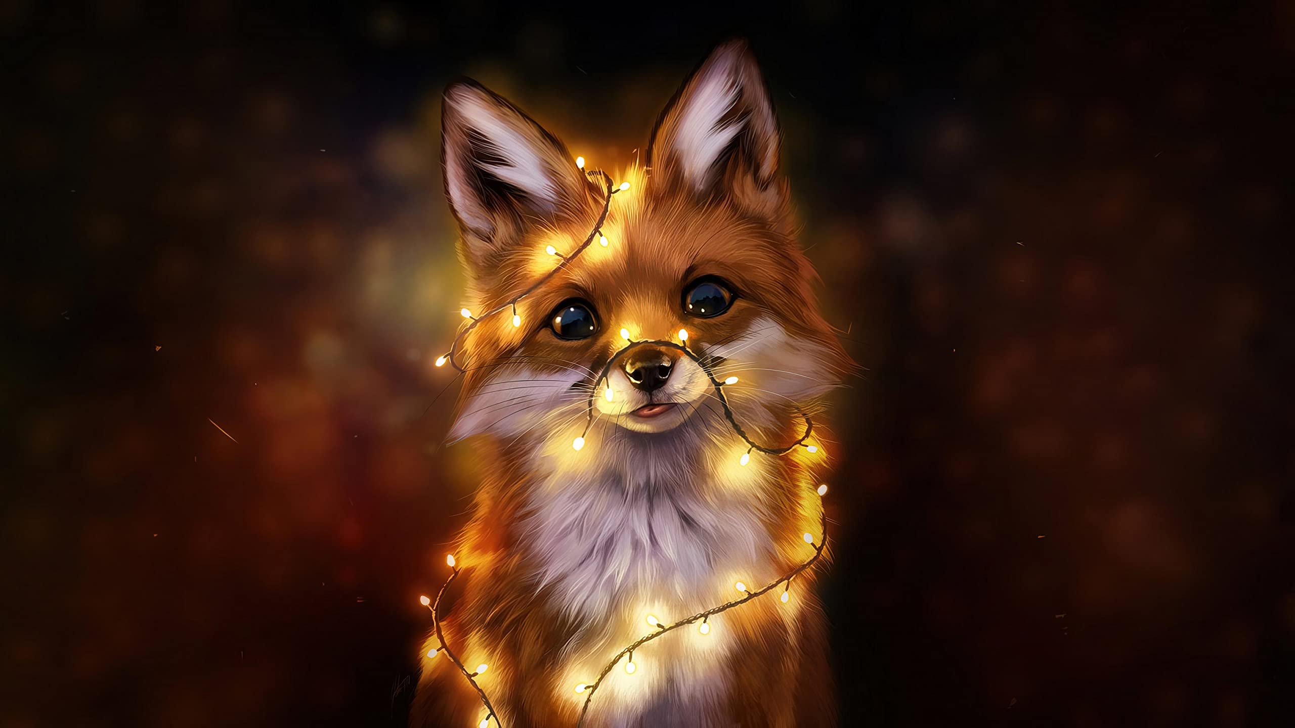 300-Piece Wooden Puzzle - Fox Tangled in Lights, DIY Home Wall Decor for Adults & Kids, Perfect for Family Game Night & Living Room Decoration