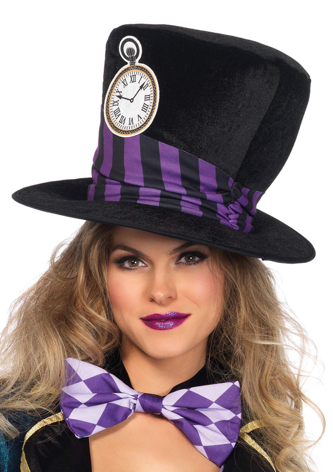 Leg Avenue Women's 5-Piece Delightful Mad Hatter Costume Set - Alice in Wonderland Tea Party, Cosplay & Halloween Outfit for Women