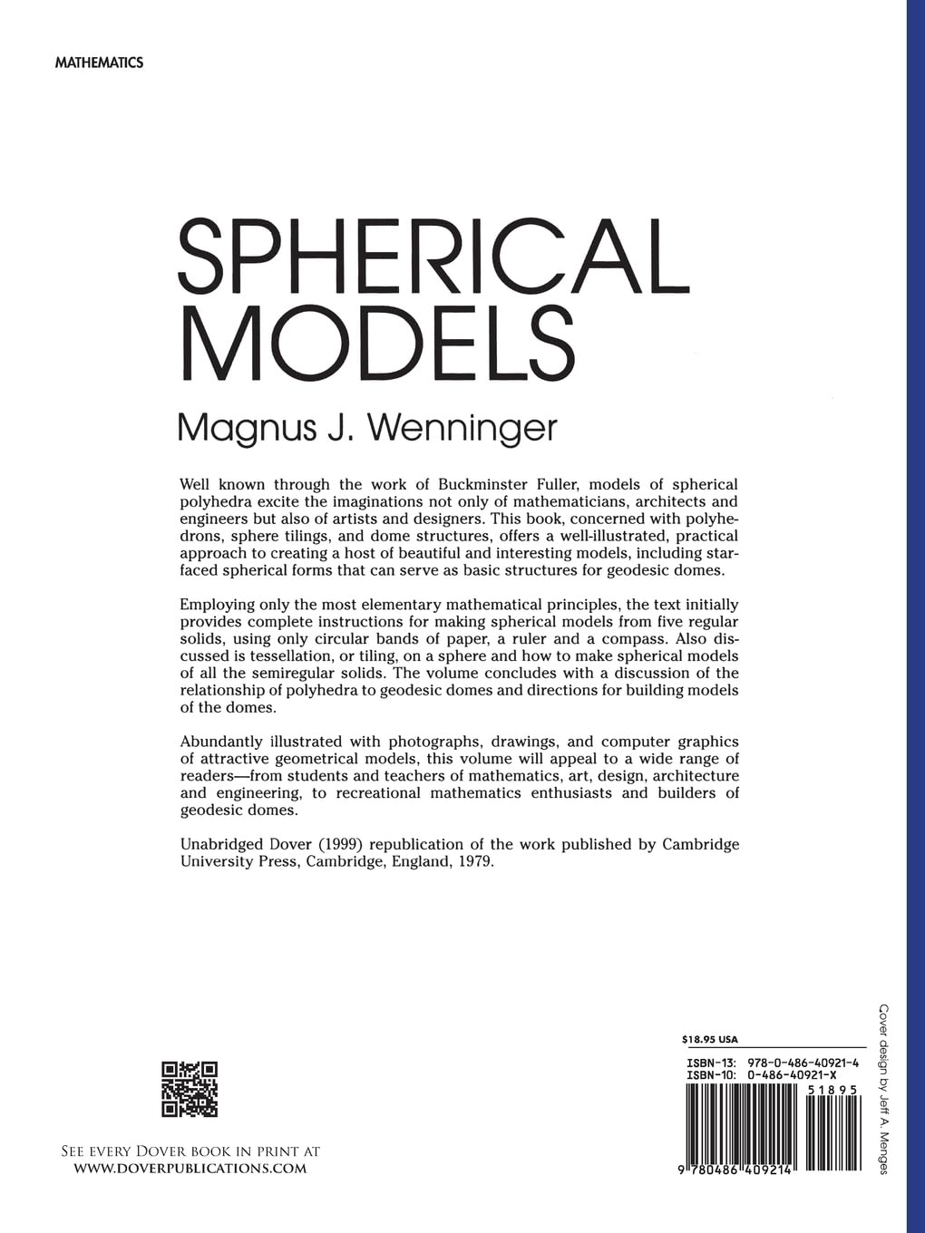 Spherical Models - Dover Books on Mathematics | 3D Geometric Shapes for Math Education & STEM Learning | Perfect for Classroom, Homeschool & Science Projects