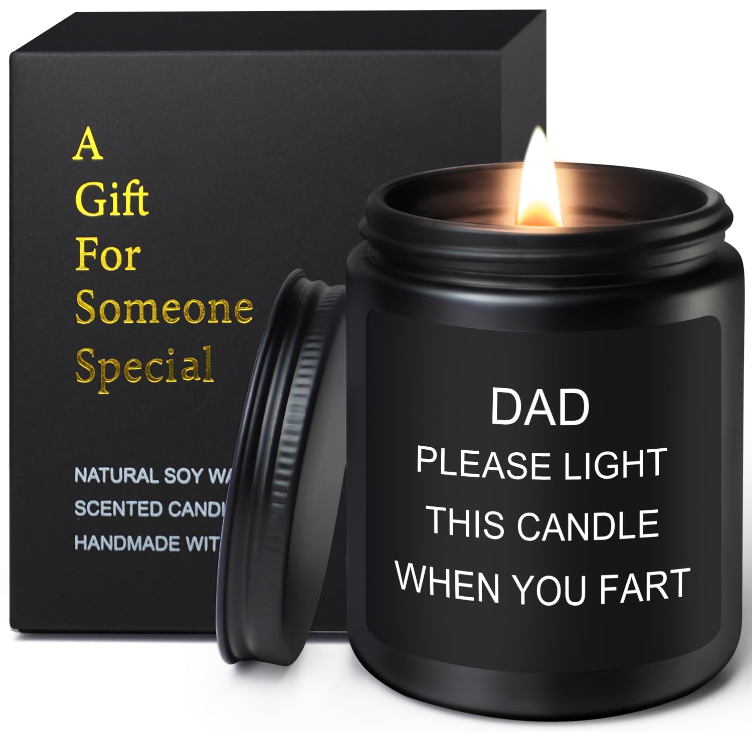 Personalized Father's Day Candles - Unique Birthday Gifts for Dad from Daughter or Son | Thoughtful Daddy Presents for Home, Office & Man Cave Decor