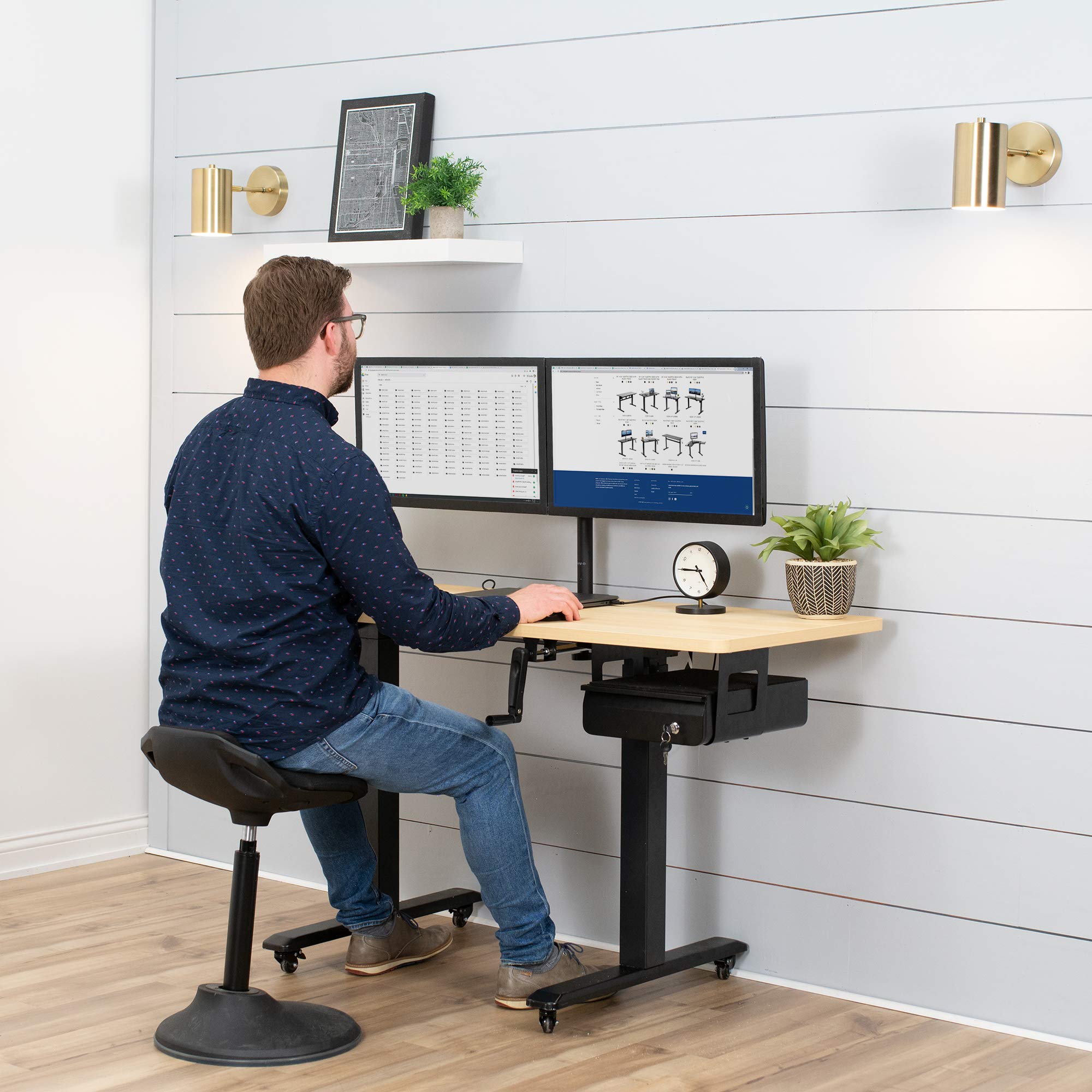 VIVO 13 inch Under Desk Lockable Slide Out Drawer - Secure Home Office Storage Organizer, Black (DESK-AC03L-B) | Space-Saving File Organizer for Documents, Office Supplies & Electronics | Perfect for Workstations, Standing Desks & Small Spaces