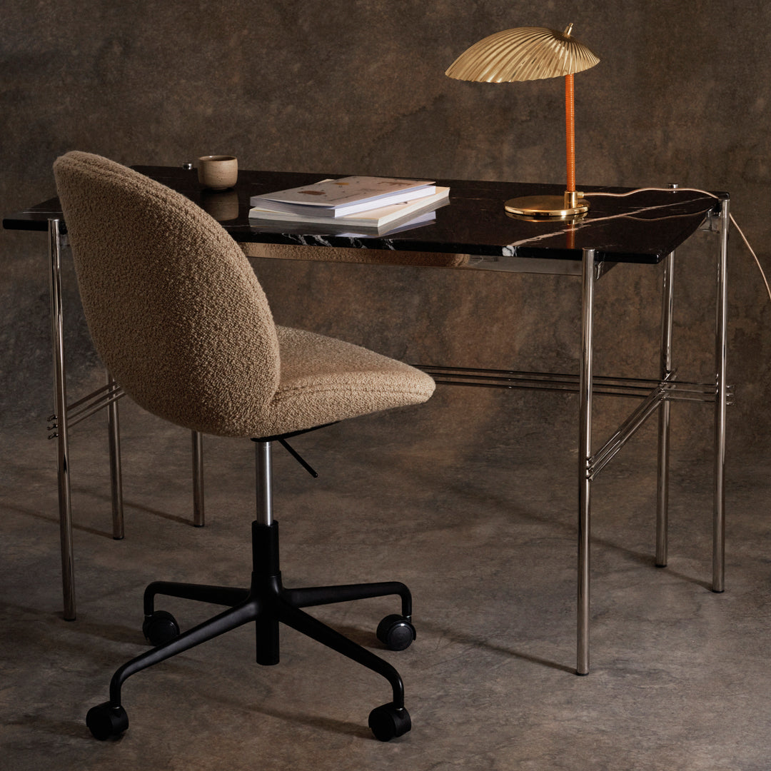 Ergonomic Beetle Meeting Chair with 4-Star Base & Casters - Height Adjustable, Fully Upholstered Office Chair for Conference Rooms & Home Offices