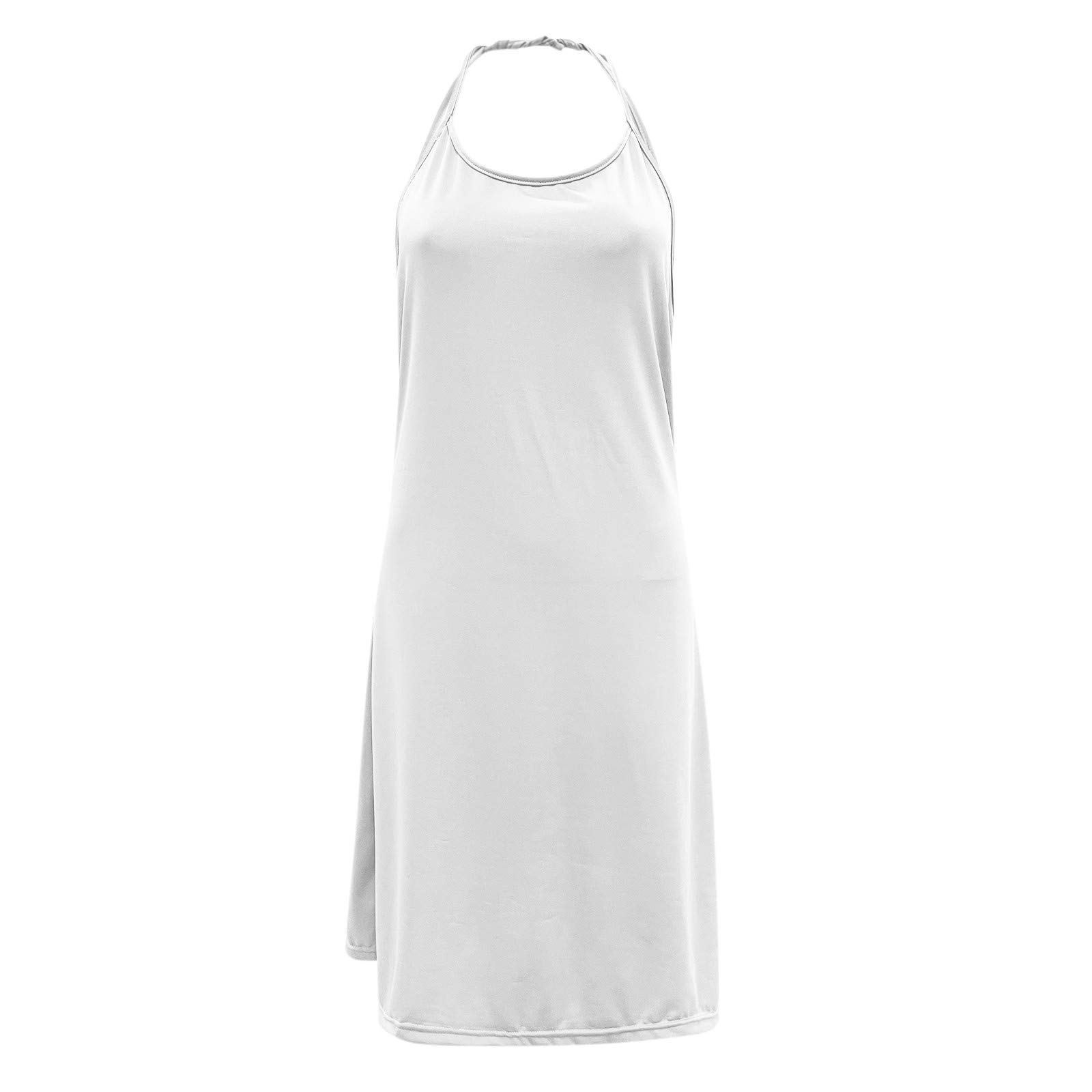 JOFOW Women's Summer Sleeveless Open Back Sunflower Print Slip Dress - Casual Hollow Camisole for Beach, Vacation & Date Night Outfits