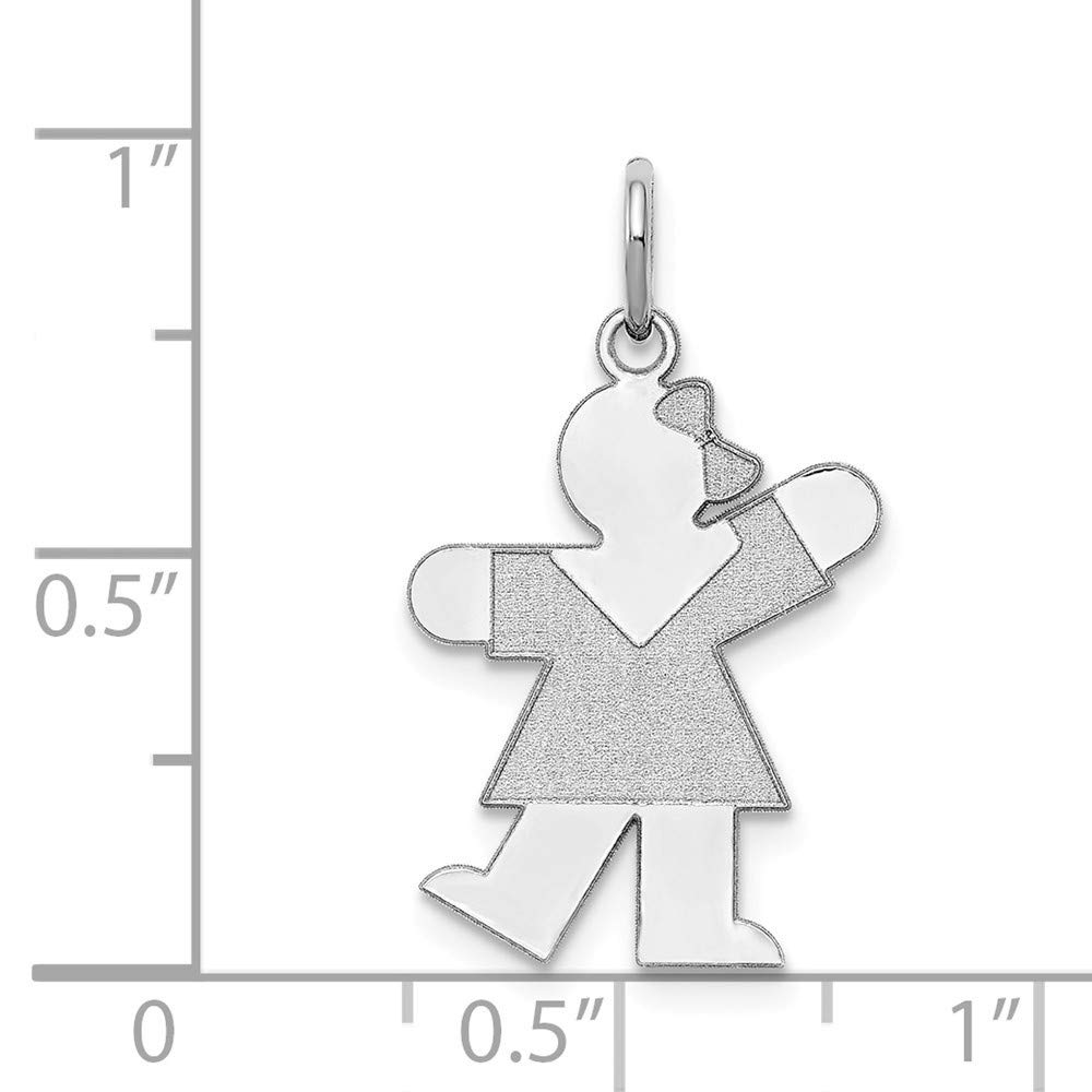 Roy Rose Jewelry Sterling Silver Kiss Kid Charm Pendant Necklace for Children - Perfect Gift for Birthdays, Christenings & Special Occasions