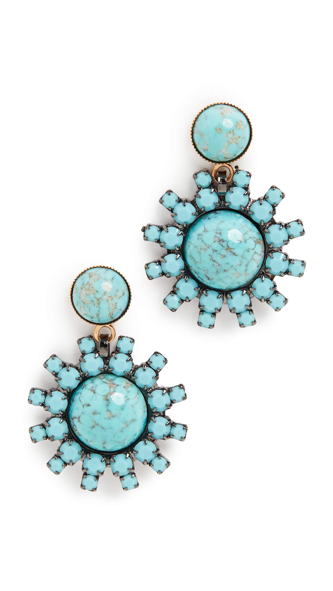 Elizabeth Cole Women's Roscoe Earrings - Elegant Gold-Plated Hoop Earrings for Women, Perfect for Parties, Weddings & Everyday Wear