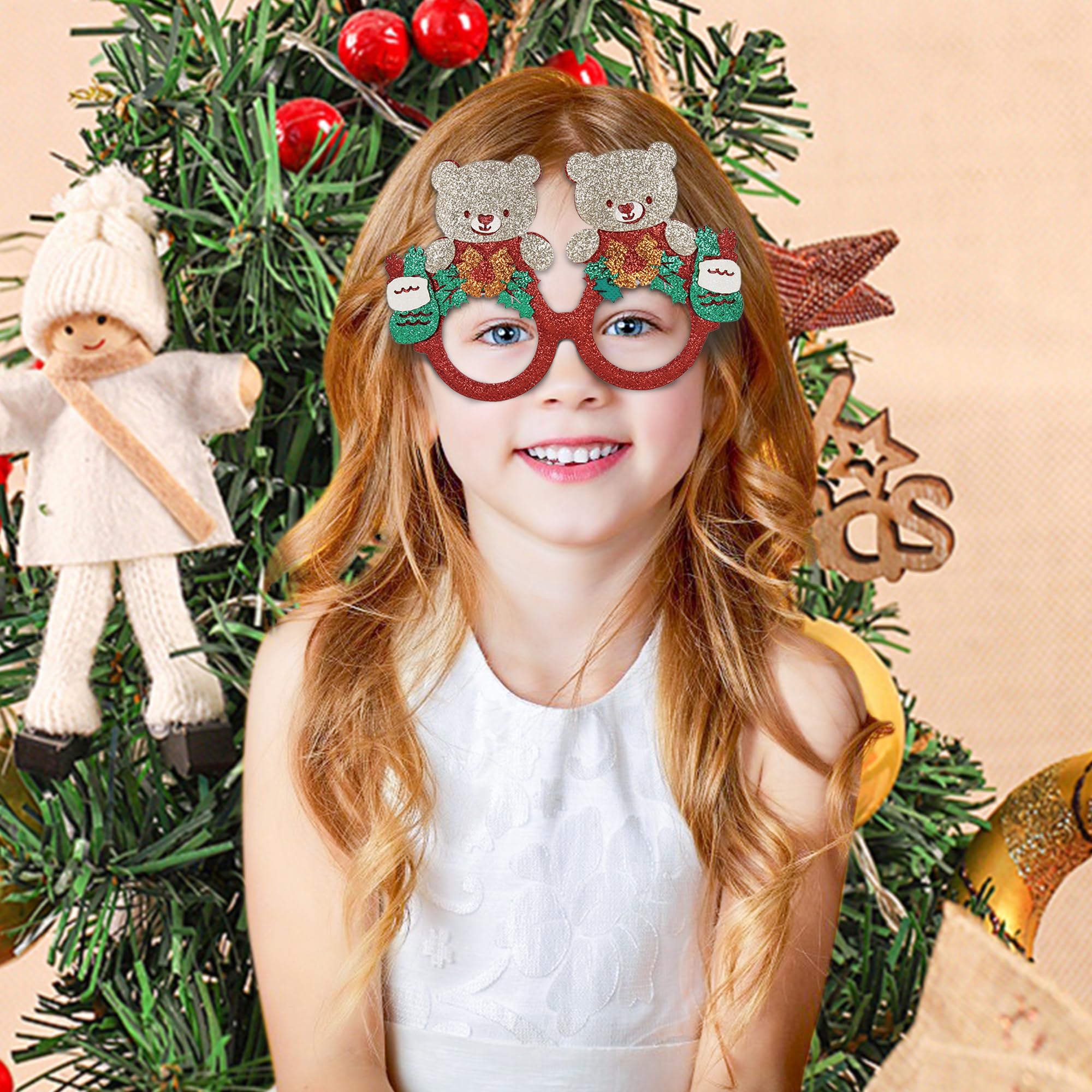 12 PCS Christmas Glasses - Party Decor & Gifts for Holiday Celebrations