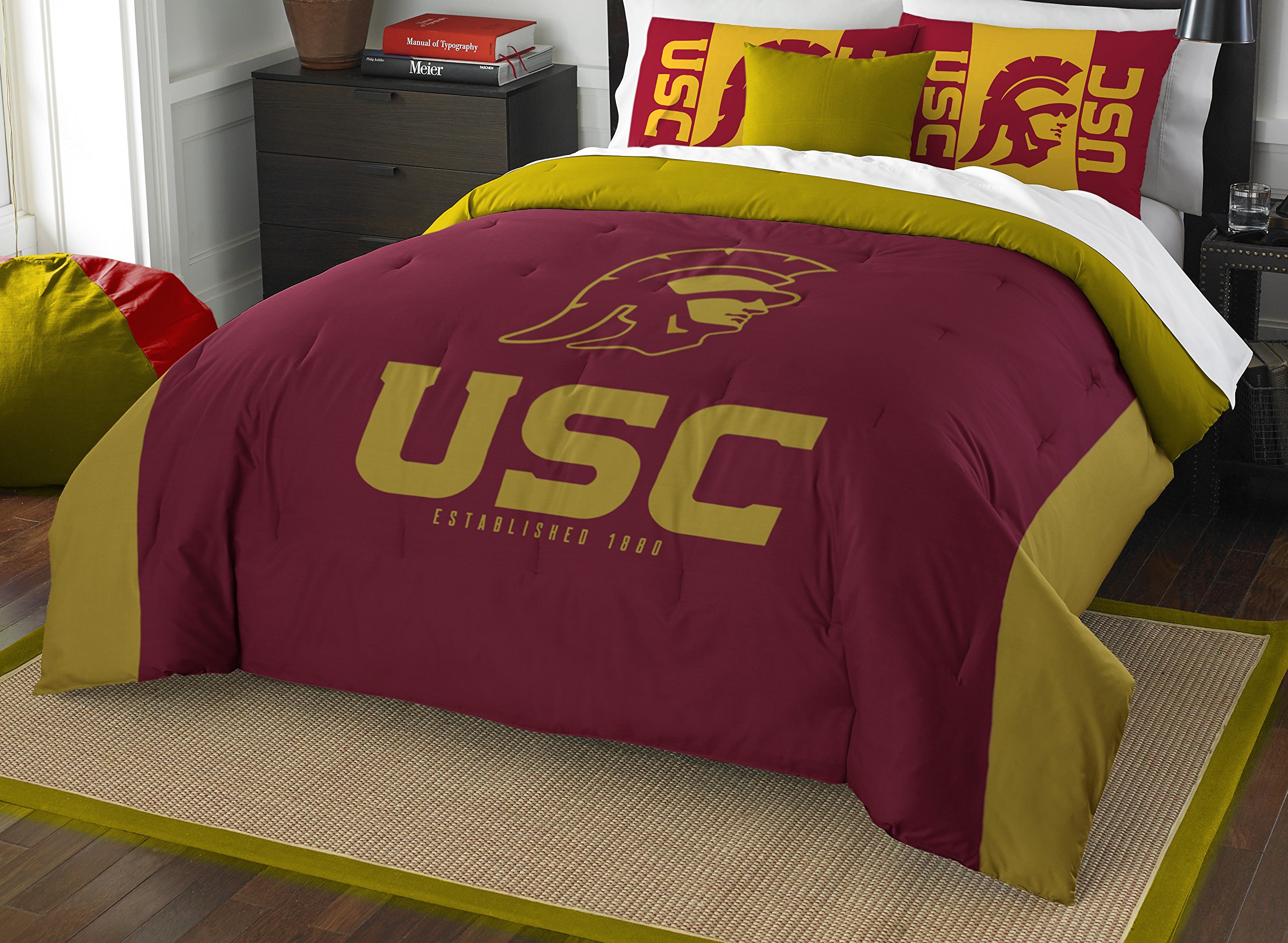 Northwest NCAA Unisex Comforter and Sham Set - Soft College Team Bedding for Dorm Room, Bedroom Decor - Perfect for Sports Fans & Game Day