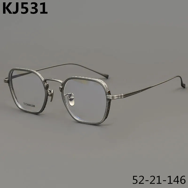Stylish Aimee Unisex Full Rim Square Titanium Eyeglasses Frame 1110531 - Lightweight & Durable for Work, Reading & Fashion