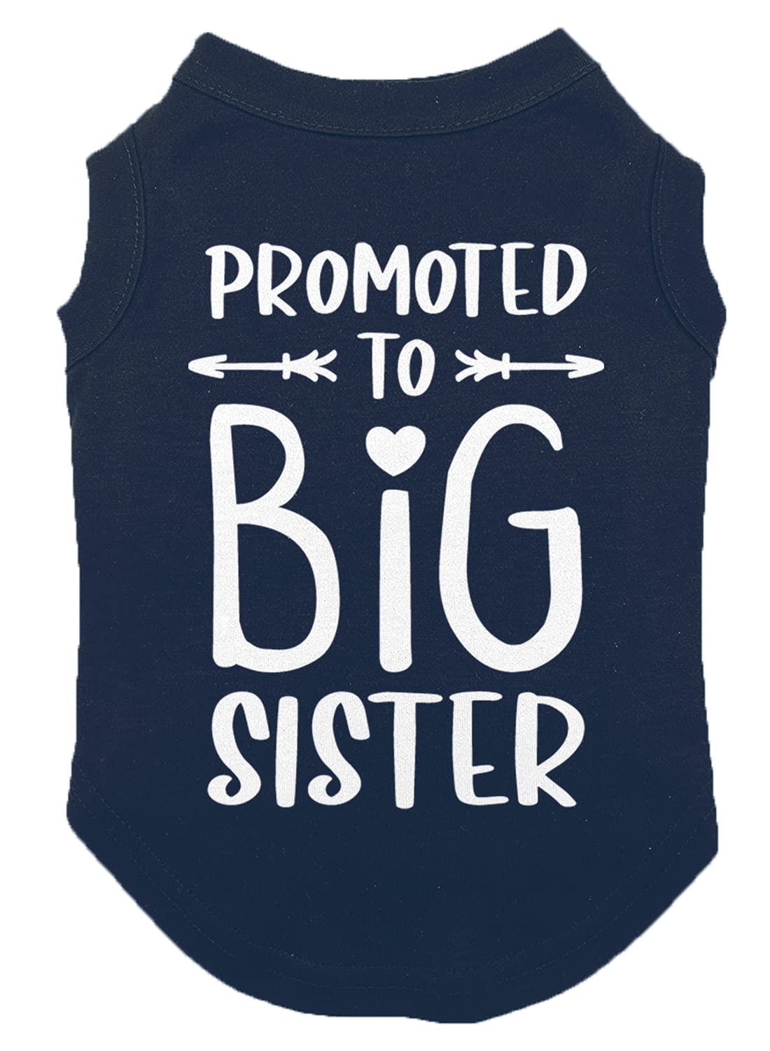 Big Sister Dog Shirt - Navy Blue Small Pet Clothes for Puppies | Perfect for Sibling Announcements & Family Photo Shoots