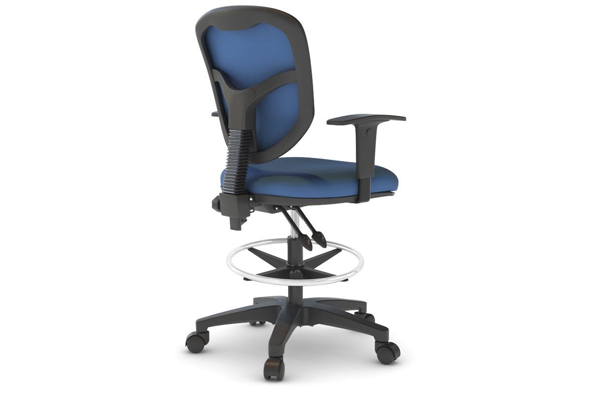 Ergonomic Fabric Drafting Chair with Adjustable Height & Lumbar Support - Comfortable Office & Home Desk Chair for Architects, Artists & Designers - Perfect for Long Hours of Drawing & Drafting Work