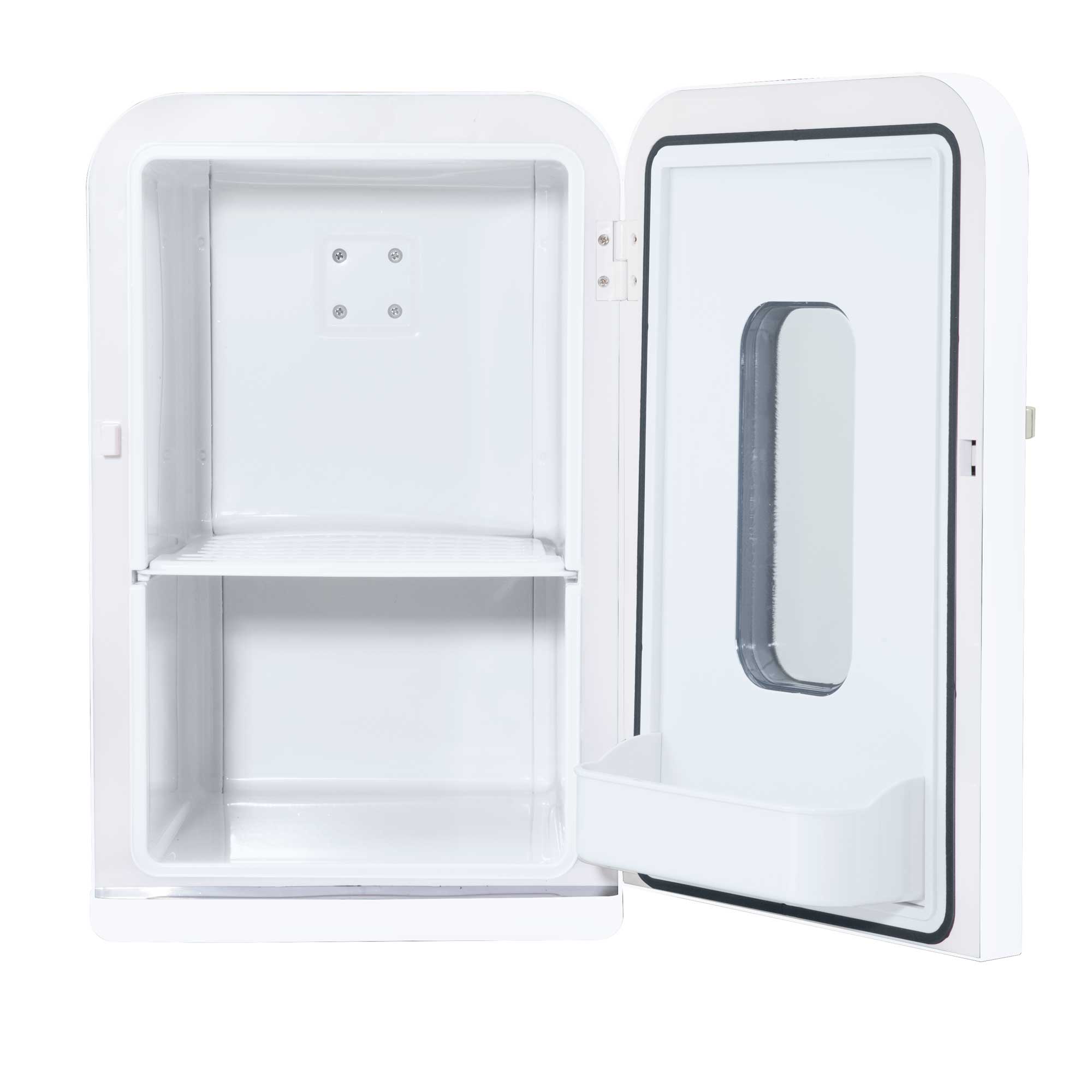 Baridi 15L Mini Fridge Cooler - 12V/230V Portable Compact Refrigerator for Skincare, Cosmetics, Cars, Bedrooms, Dorms, Camping & Travel - Energy Efficient White Mini Fridge (Model DH94) - Perfect for Keeping Drinks, Snacks, and Beauty Products Cool On-The-Go