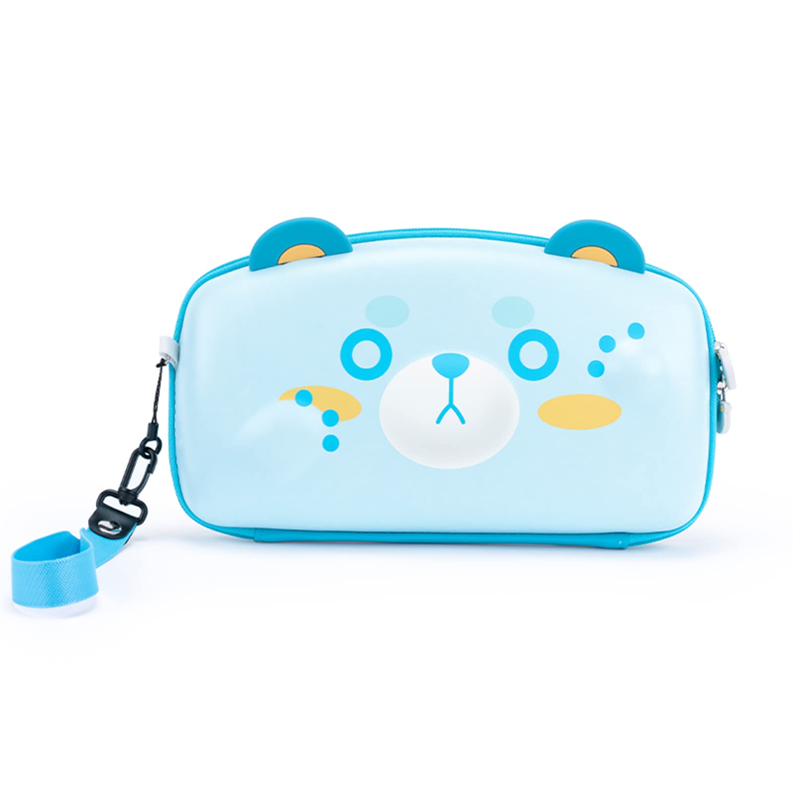 GeekShare Cute Bear Hard Shell Carrying Case for Nintendo Switch & Switch OLED - Portable Slim Travel Case with Storage for Console & Accessories | Perfect for Gaming On-The-Go, Travel Protection, Gift for Gamers