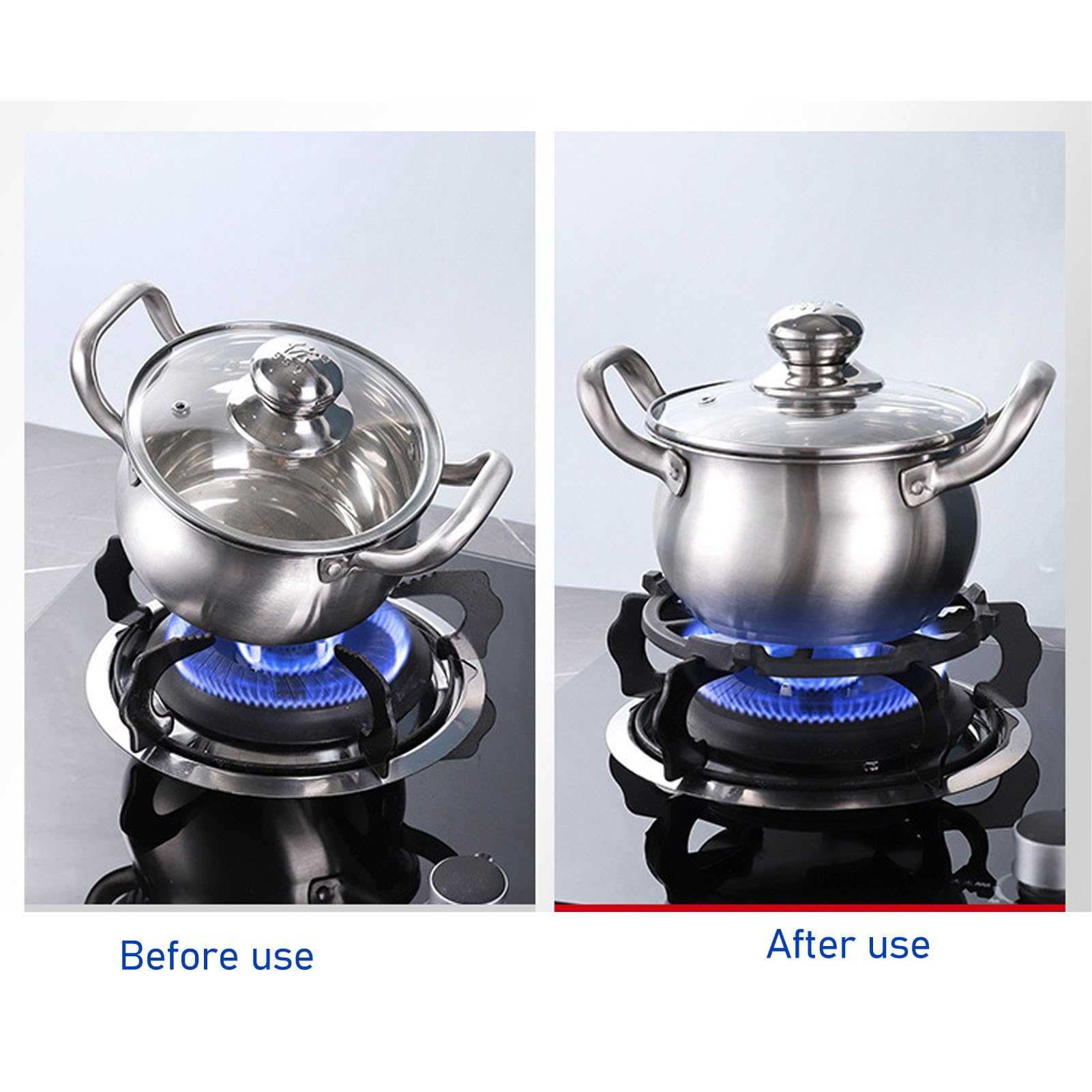 Cast Iron Wok Ring Support for Gas Stoves - Non-Slip Stable Base Fits 4 or 5 Burner Gas Cooktops - Perfect for Stir-Frying, Deep Frying & Asian Cooking