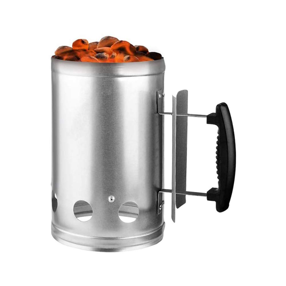 HnF Chimney Starter for Charcoal Grill - Fast Lighting Briquette Igniter & Fireplace Accessories - Perfect for Outdoor BBQ, Camping, and Backyard Cooking