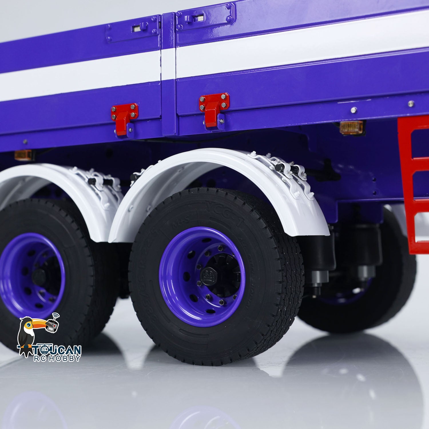 1/14 Scale 3 Axle Metal Semi Trailer for RC Tractor Trucks - DIY Assembled Model with Hydraulic Dump Function (Perfect for RC Construction Play, Truck Shows & Collector Displays)