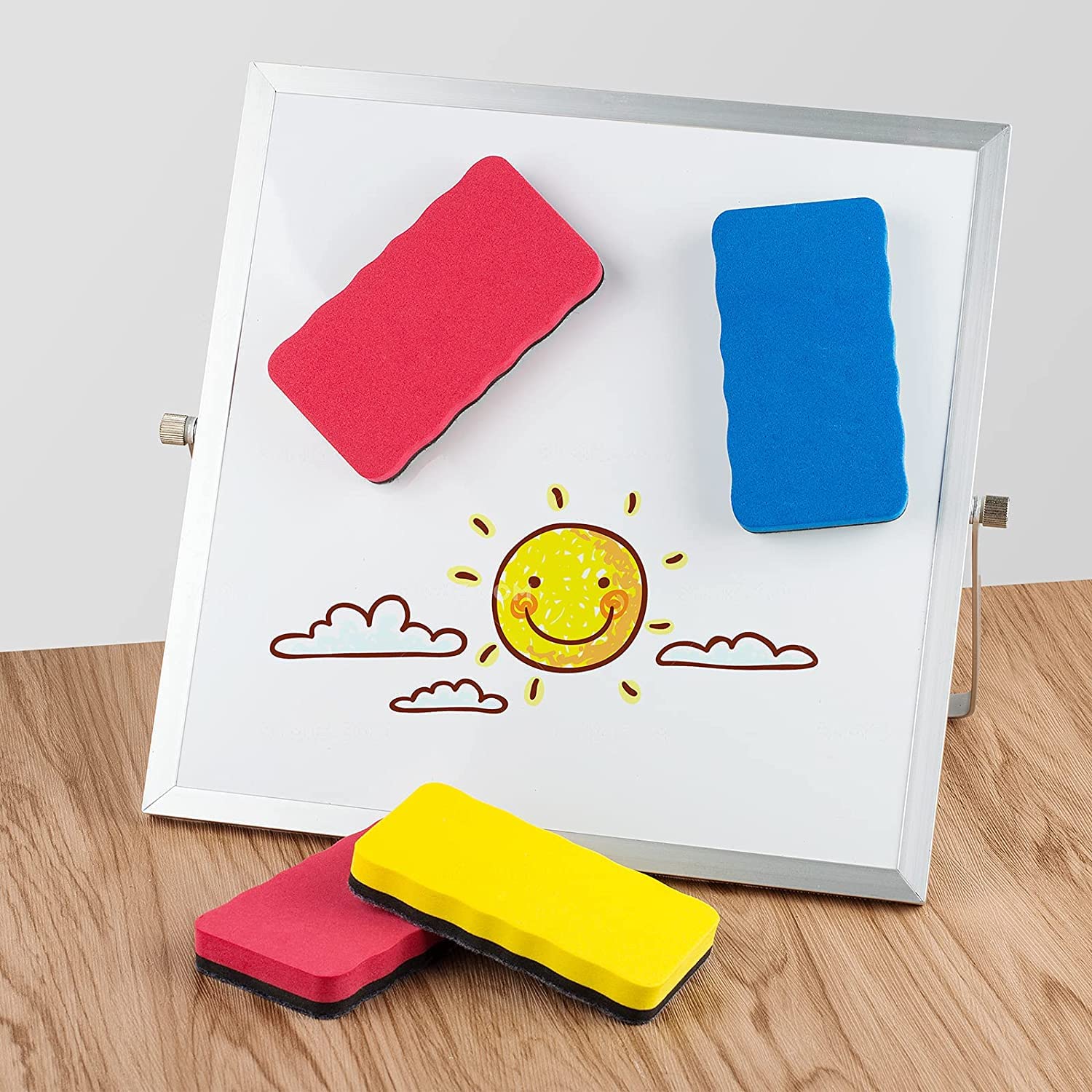Magnetic Dry Erase Erasers - 9 Pack Assorted Whiteboard Erasers for Kids, Classroom, Home & Office - Perfect for Whiteboards, Glass Boards & School Supplies (Ideal for Teachers, Students & Office Use)