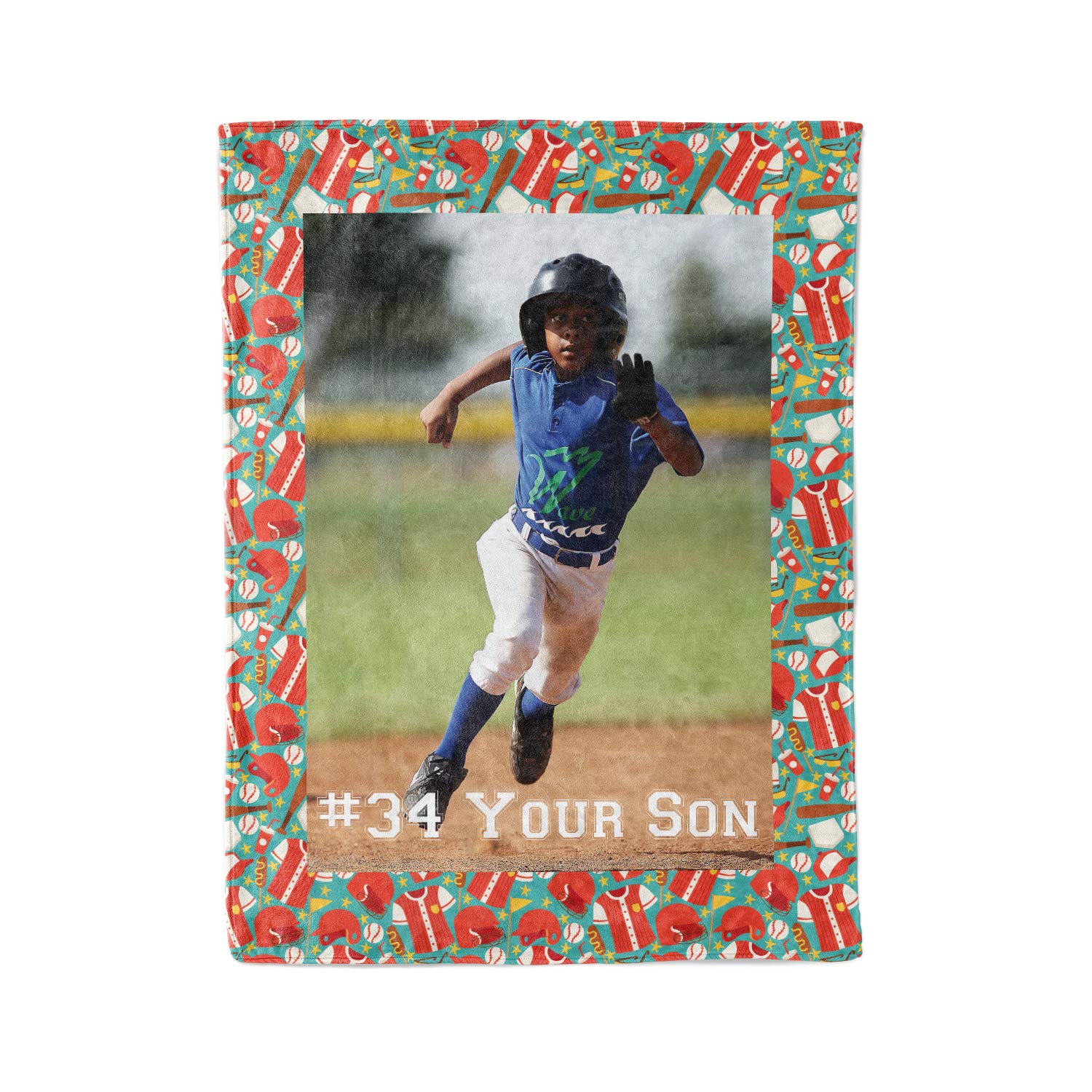 Custom Personalized Baseball Team Photo Fleece Blanket - Softball Themed Memory Blanket for Kids, Boys & Girls | Perfect for Sports Memorabilia, Bedroom Decor & Game Day Snuggling