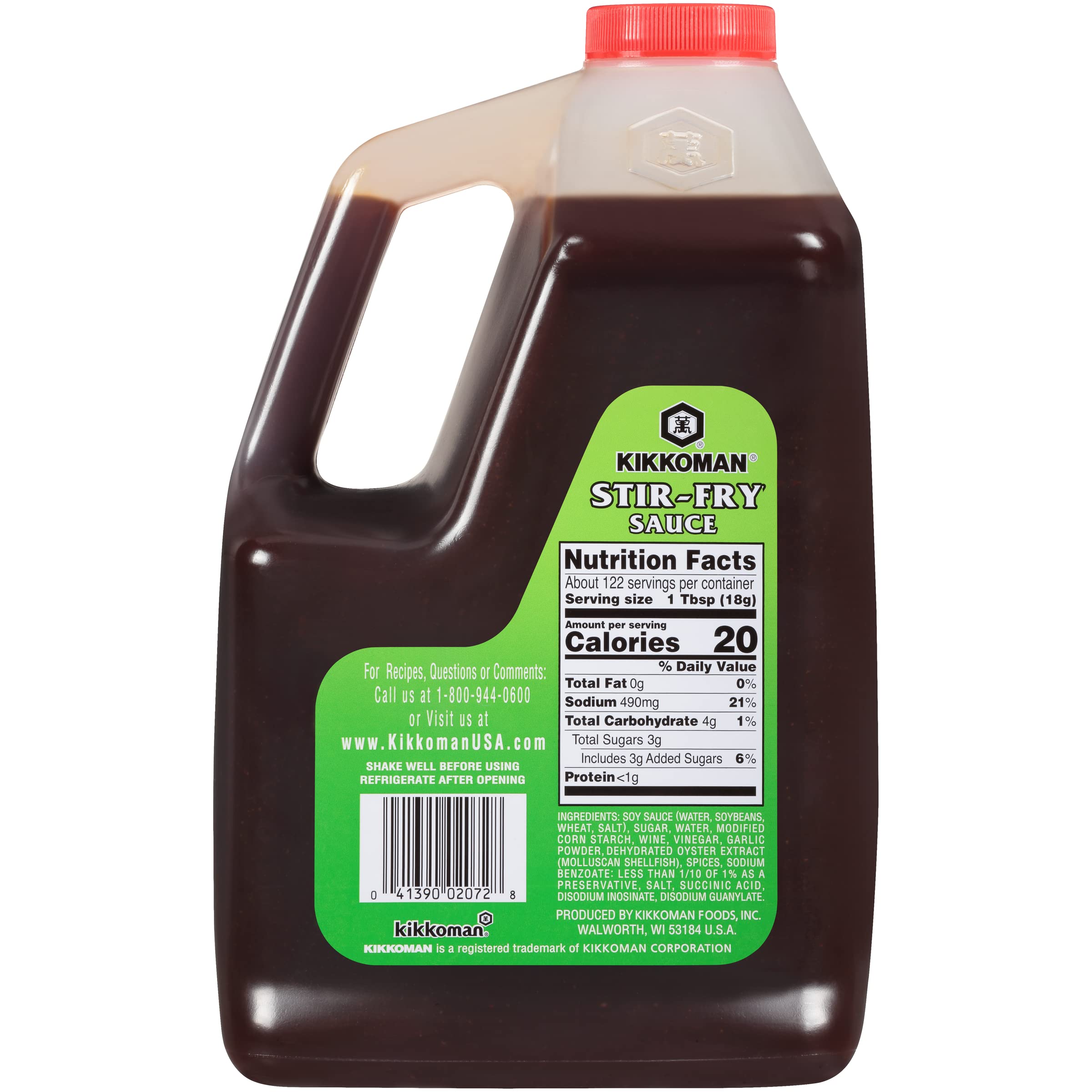 Kikkoman Stir Fry Sauce - Preservative Free, Classic Flavor for Chowmein & Cooking - 1/2Gal