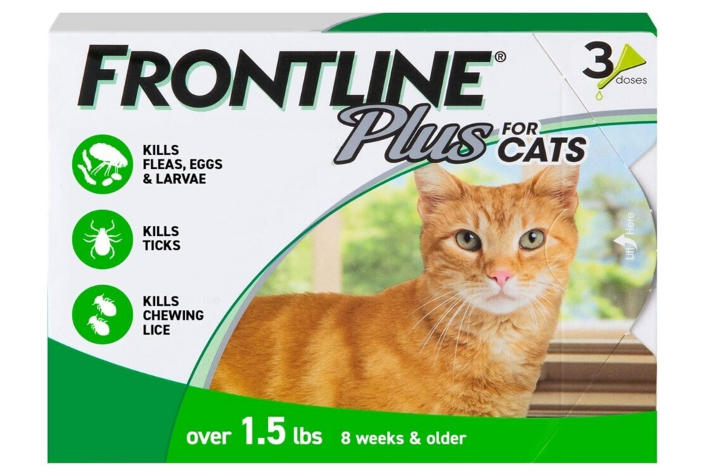Frontline Plus Flea & Tick Treatment for Cats - 6 Doses | Fast-Acting, Waterproof Protection for Kittens & Adult Cats | Indoor & Outdoor Use