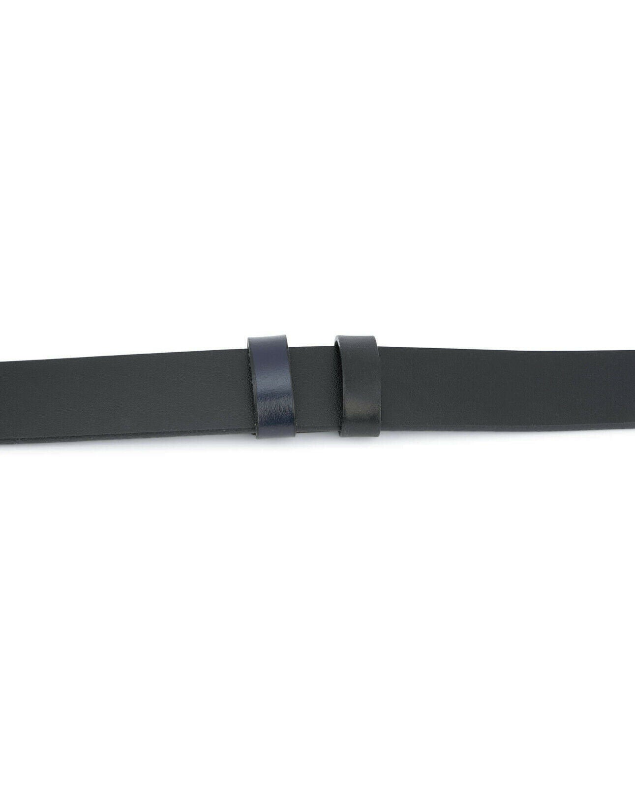 Reversible Leather Belt Strap Replacement - Blue & Black 35mm for Montblanc Watches | Dress & Casual Wear Accessory