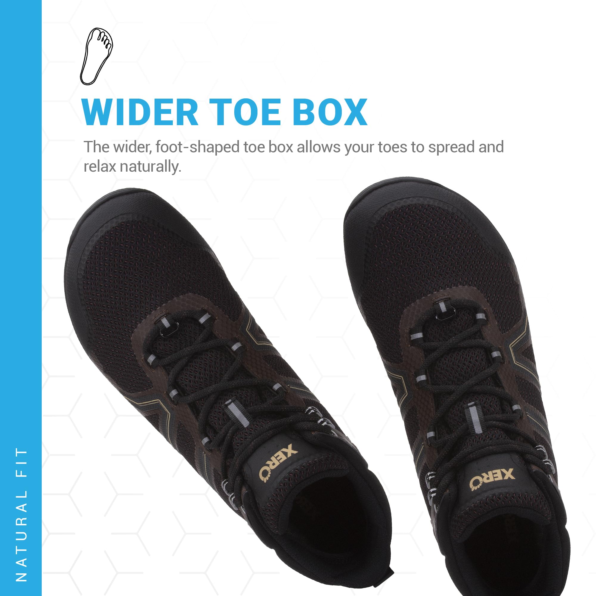 Xero Shoes Barefoot Hiking Boots for Men - Waterproof Xcursion Fusion Minimalist Trail Shoes with Wide Toe Box & Zero Drop | Perfect for Outdoor Adventures, Trekking & Backpacking