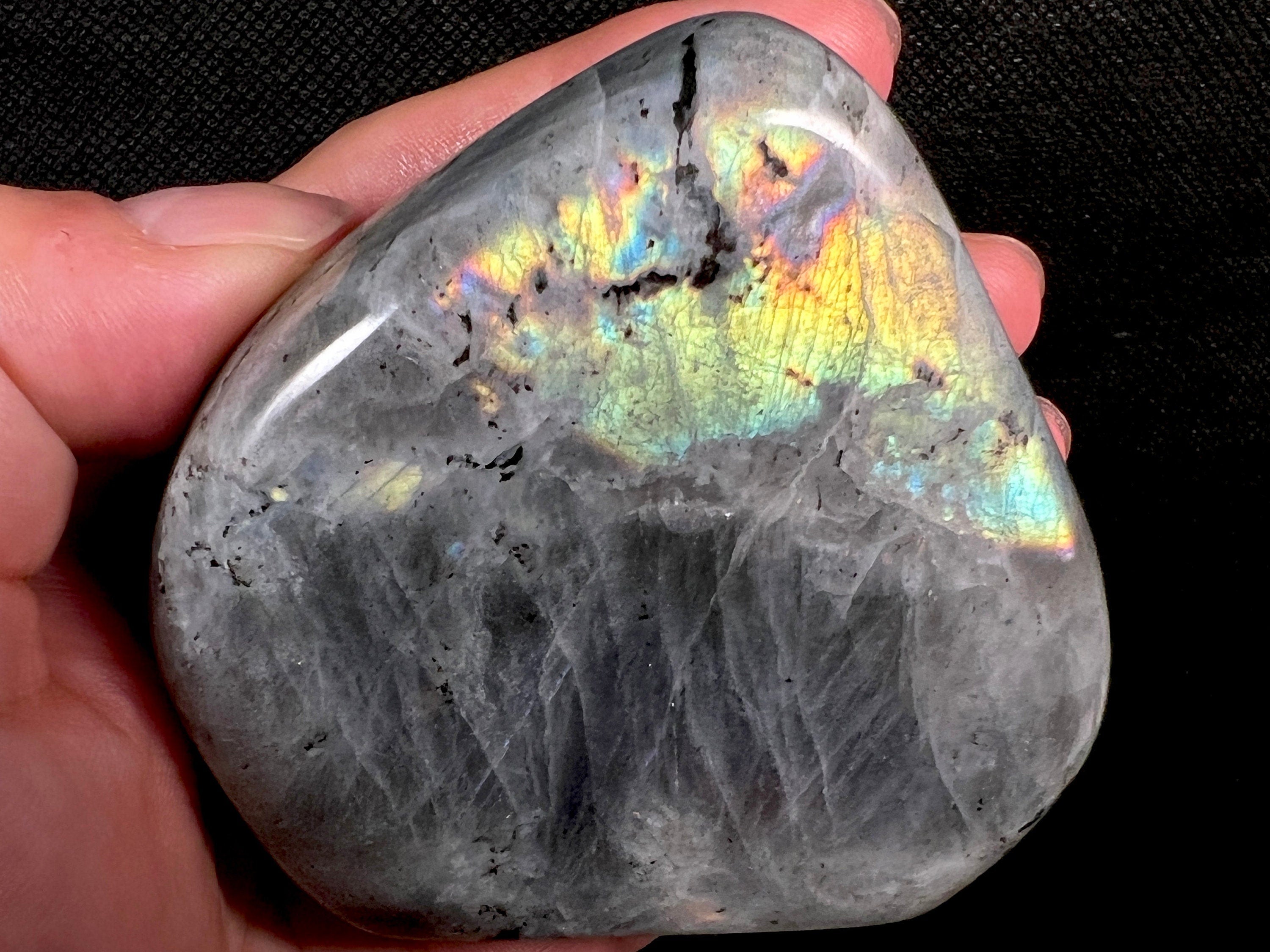Natural Multi-Colored Labradorite Tower - Tumbled Healing Crystal for Home Decor, Meditation & Energy Work | Spiritual Stone Gift for Reiki & Feng Shui