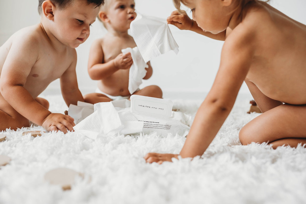 Clear+Pure Hypoallergenic Baby Wipes - 99% Water, Fragrance-Free & Gentle for Newborn Skin | Perfect for Diaper Changes, Face Cleaning & On-the-Go Care