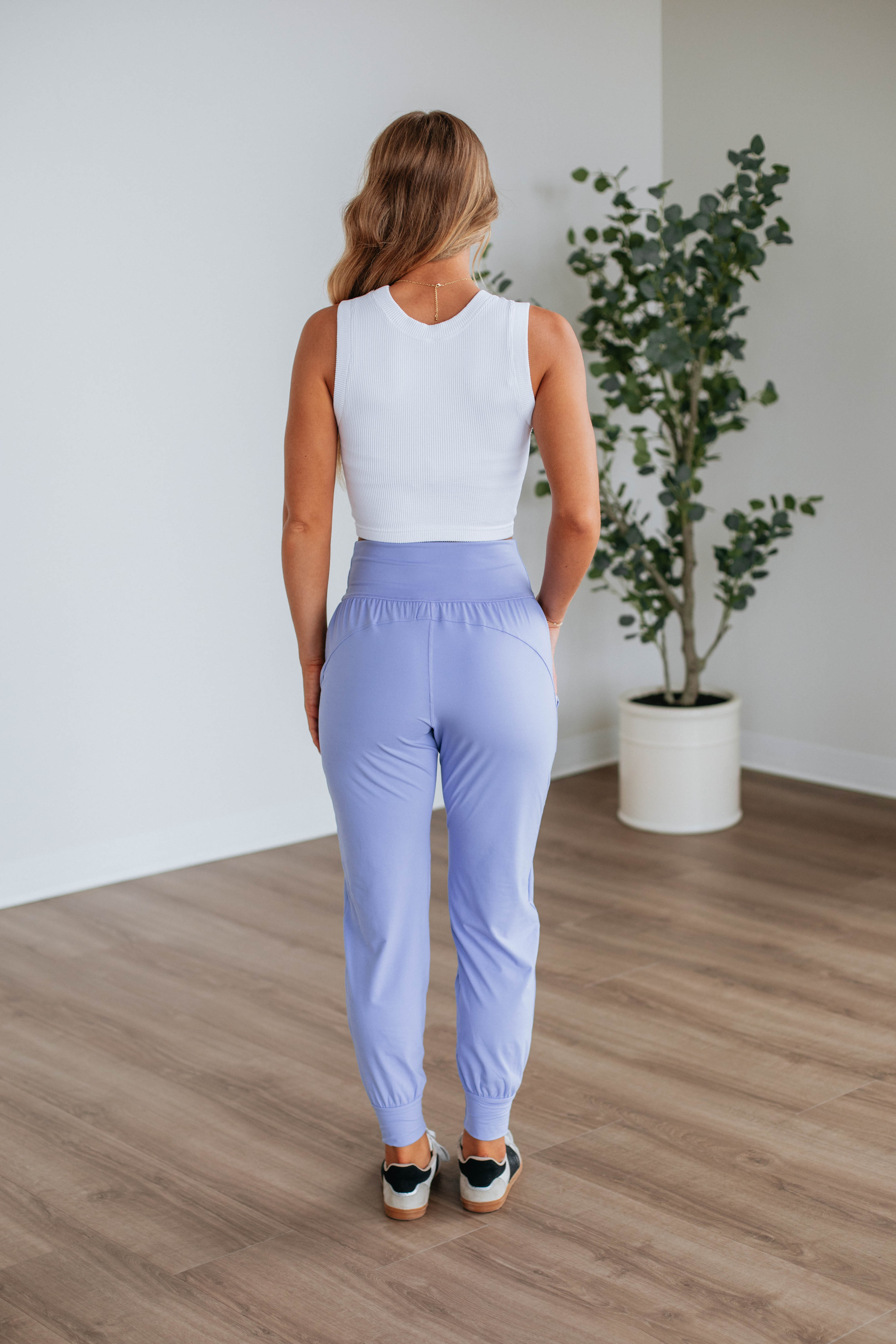Cloud Nine Joggers for Women - Soft Comfortable Lounge Pants in Periwinkle Blue - Perfect for Yoga, Running, and Relaxing at Home