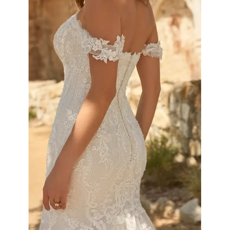 Maggie Sottero Frederique Detachable Cap Sleeve Wedding Dress - Elegant Bridal Gown for Church Ceremony & Outdoor Garden Wedding