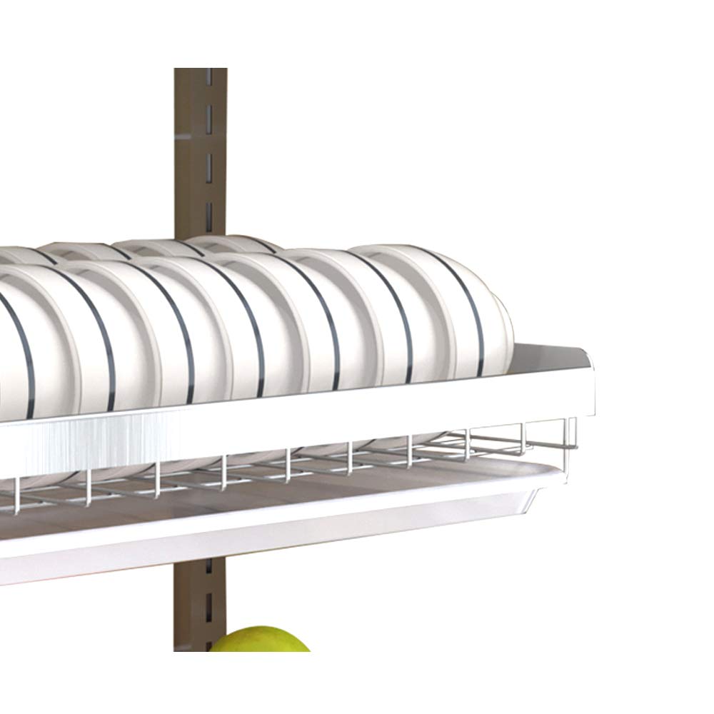 Stainless Steel Dish Drying Rack - Wall Mount Kitchen Drain Rack for Utensils & Tableware Storage | Space-Saving Organizer for Small Kitchens, Countertops & RVs