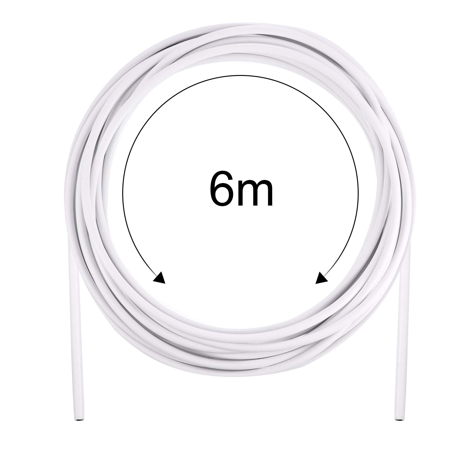Shappy Self-Adhesive Curtain Wire with Hooks - 6 Meters (8 Pairs) for Sheer & Net Curtains - Easy Window Decoration for Living Room & Bedroom