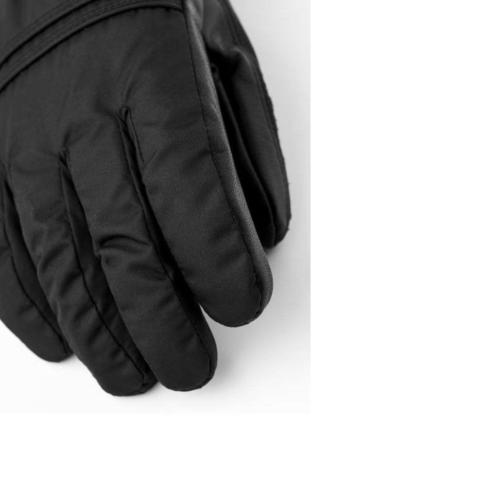 Hestra Primaloft Insulated Leather Gloves for Women - 5 Finger Winter Gloves (Model 32210-100) | Warm & Waterproof for Skiing, Snowboarding & Outdoor Activities