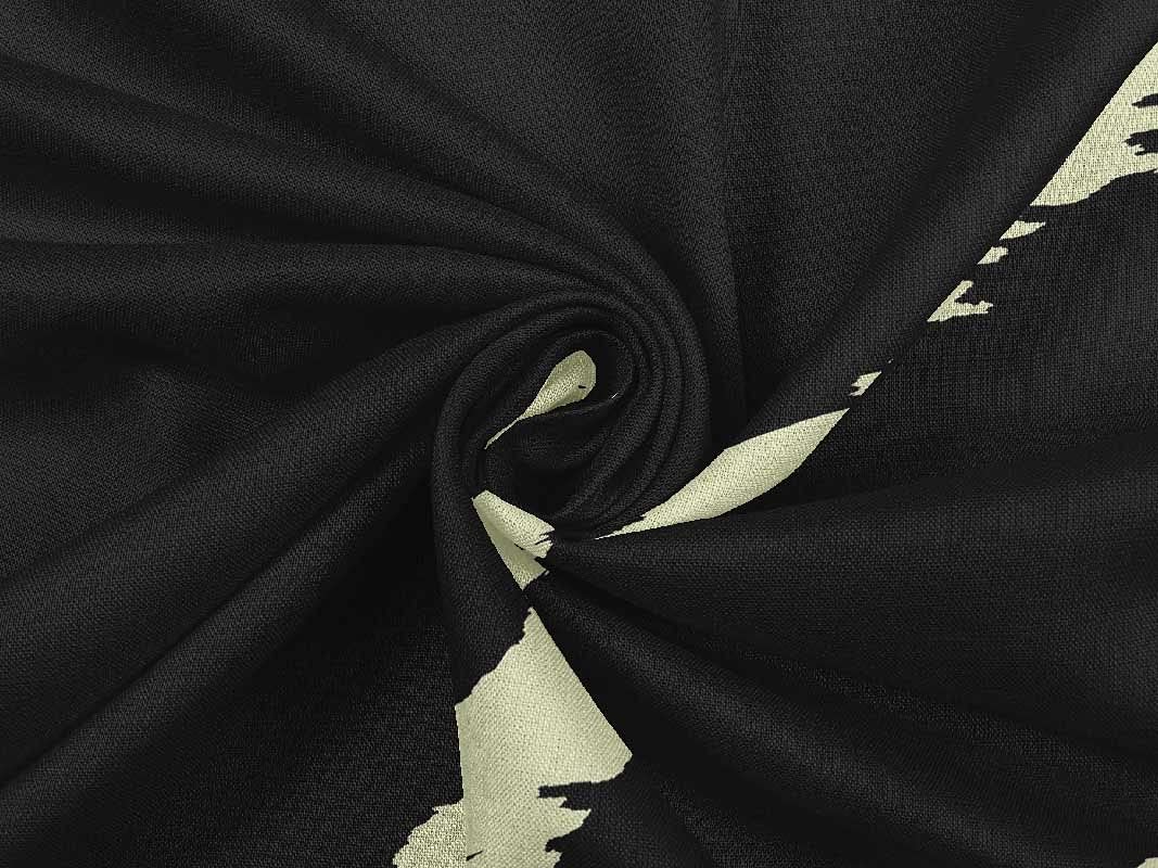 oneOone Rayon Black Stripe Fabric by The Yard - 56 Inch Wide Printed Sewing Material for DIY Clothing, Dresses, Skirts & Home Decor Projects