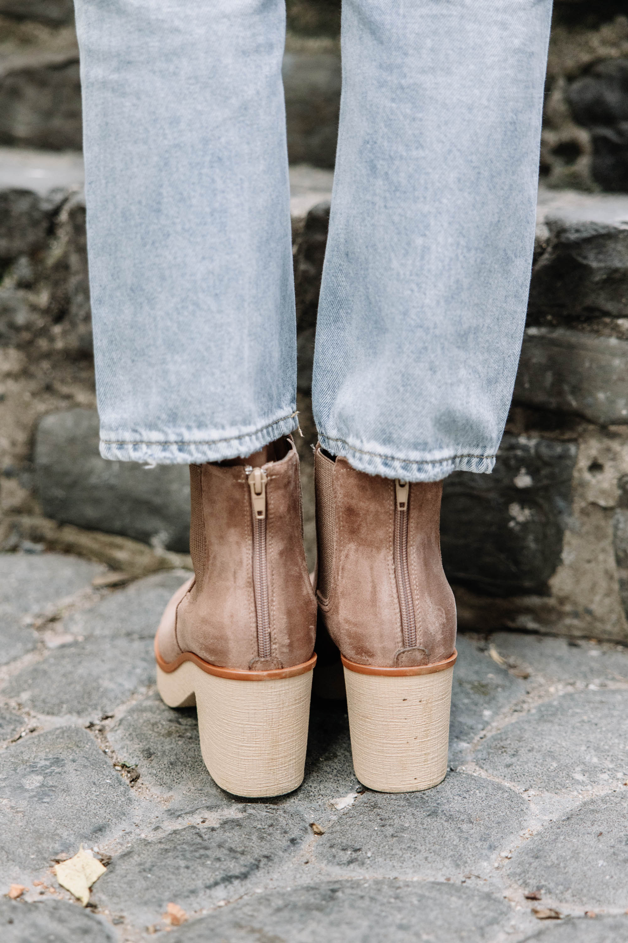 Bold Soul Taupe Brown Chunky Heel Booties for Women - Stylish Ankle Boots with Comfortable Block Heel - Perfect for Fall Fashion, Office Wear & Night Out